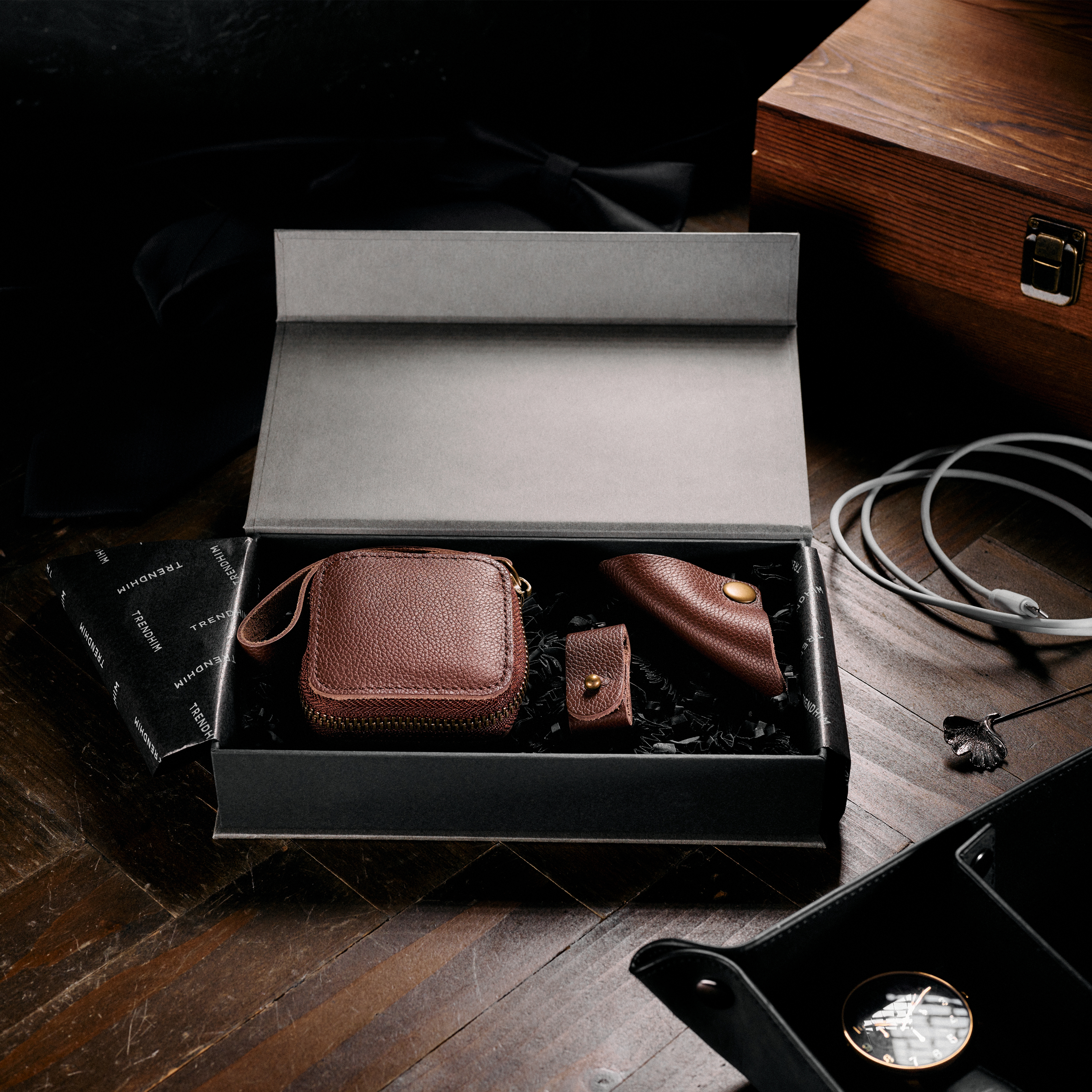 Professionelle Organizer-Geschenkbox | Braunes Leder - 8