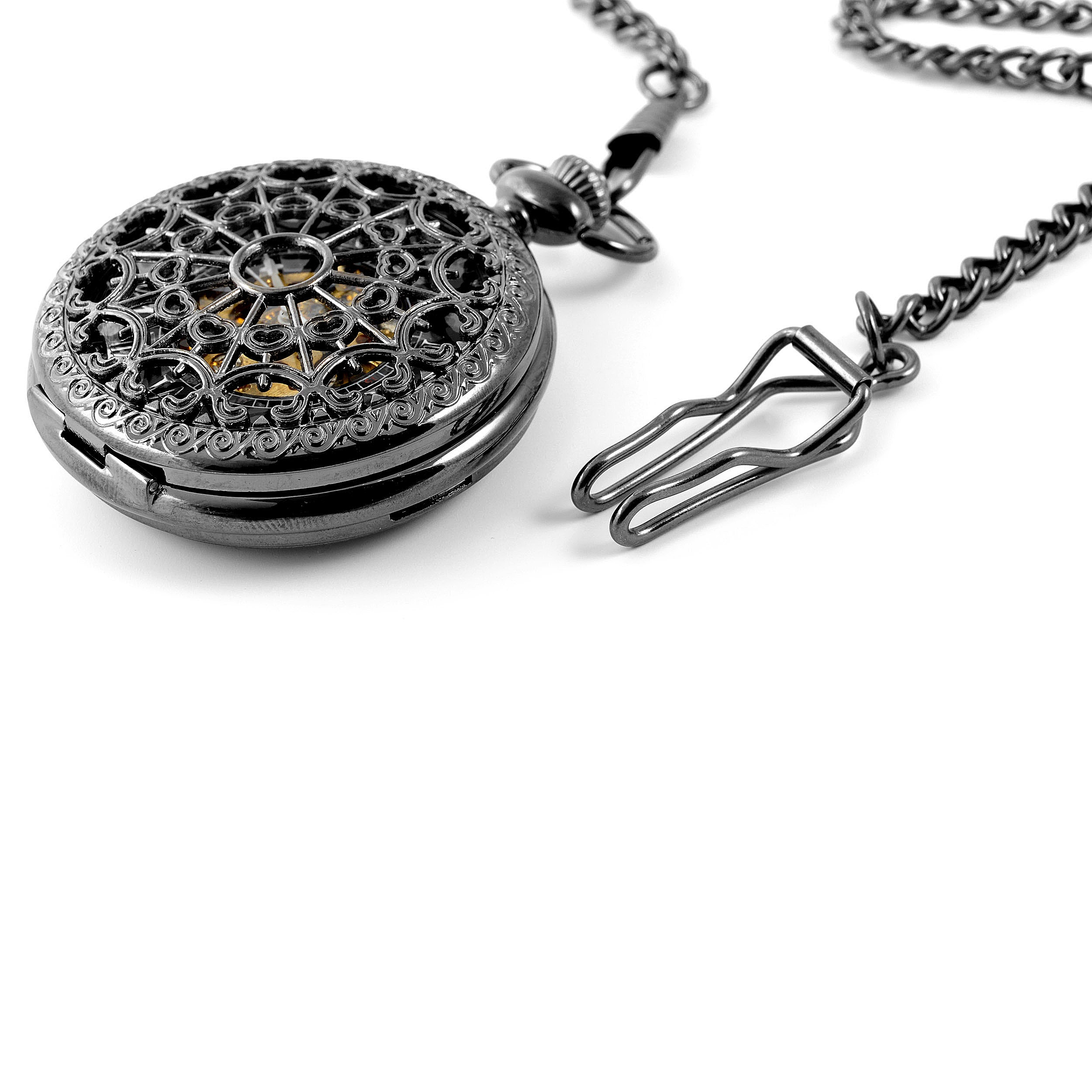 Retro Zwarte Spin Zakhorloge - 3