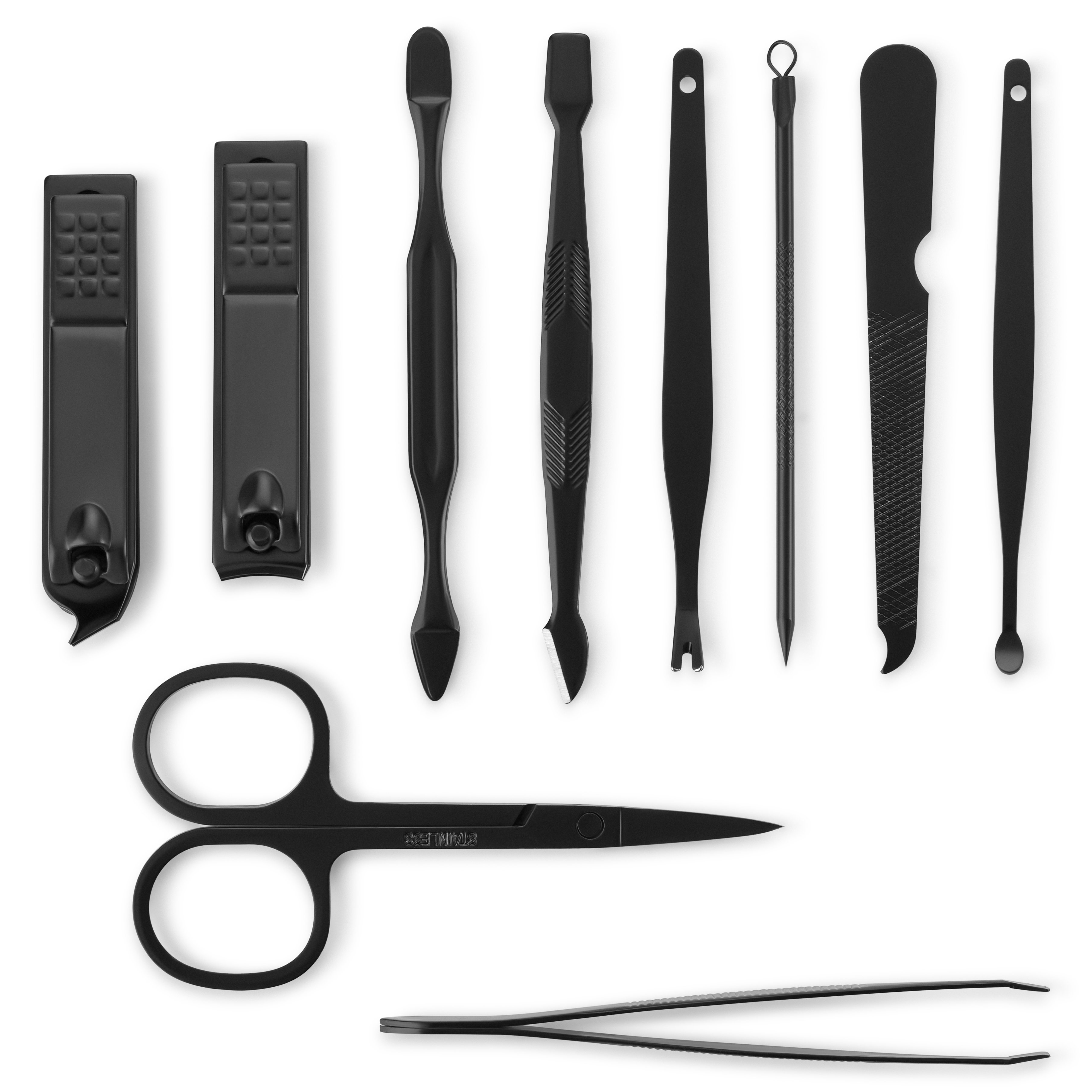 Black Deluxe Manicure & Pedicure Set - 3