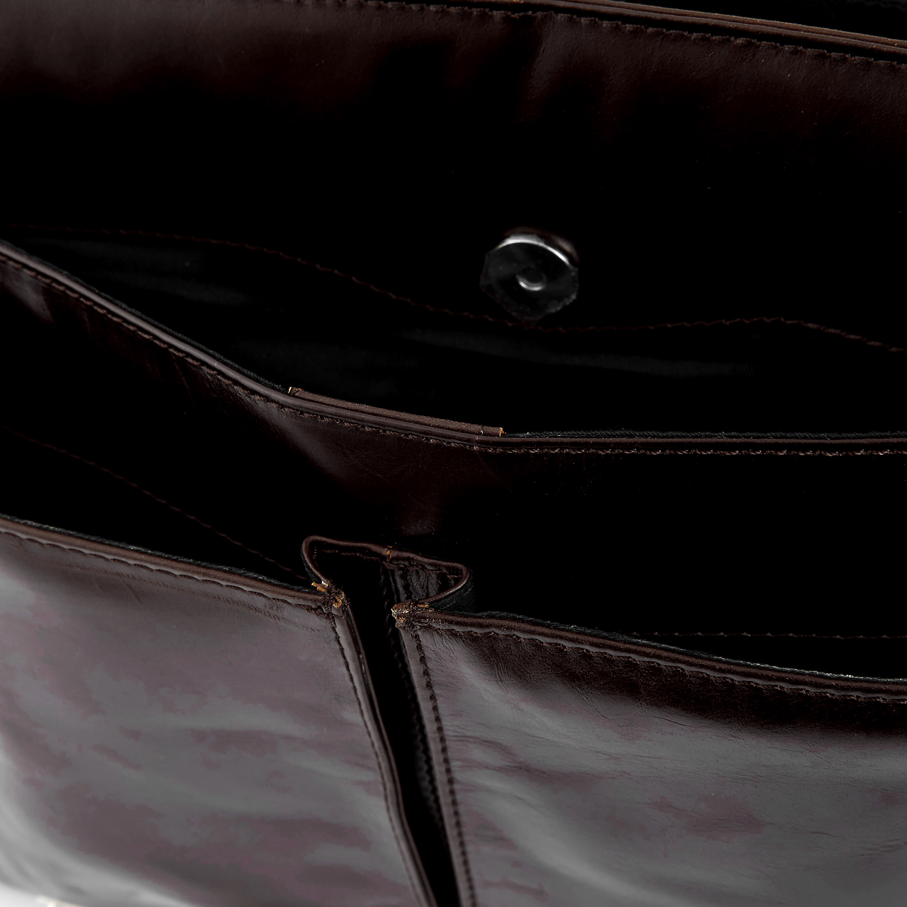 Sac bandoulière en cuir marron foncé classique Jasper  - 12