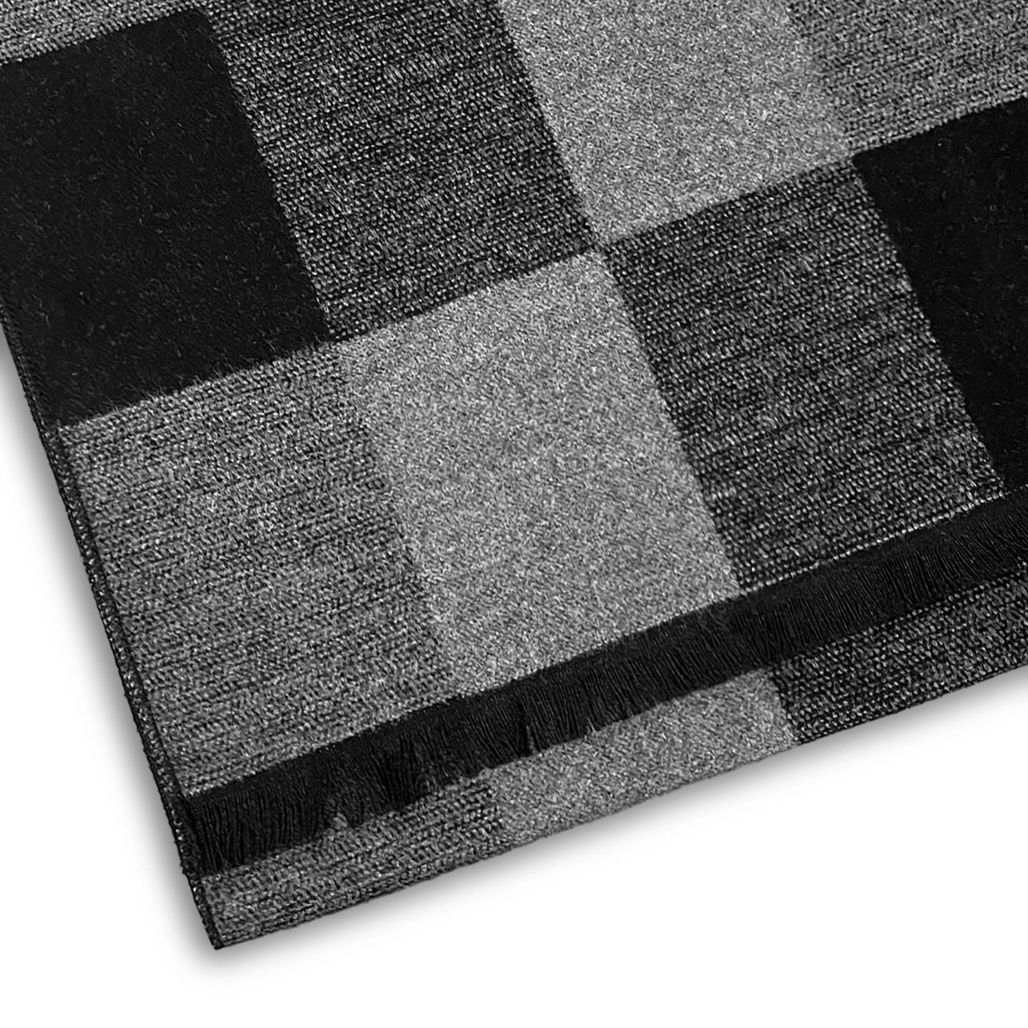 Metro | Grå & Sort Ternet Elegant Tørklæde - 2