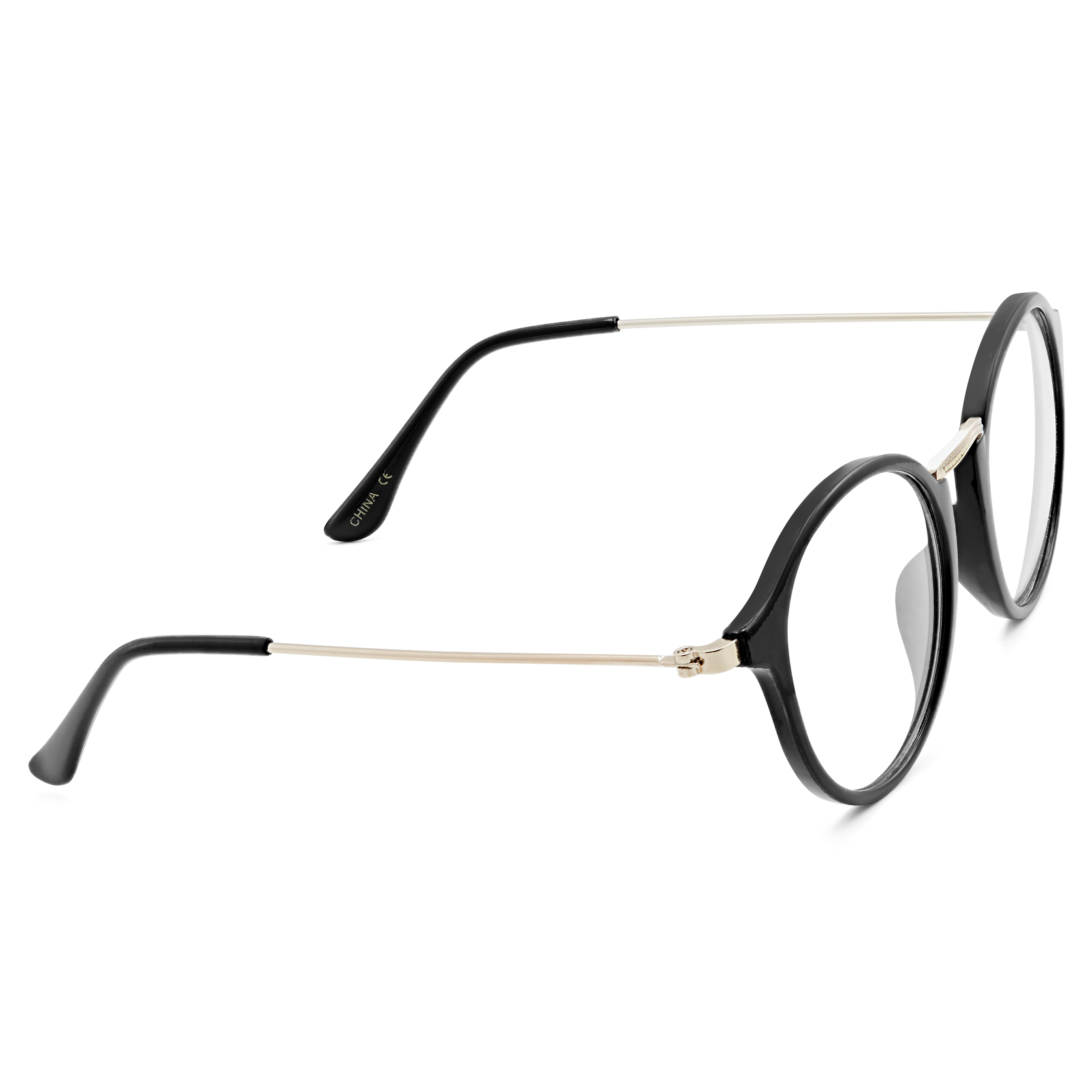 Μαύρα & Χρυσαφί Γυαλιά με Διάφανους Φακούς The Scholar - 3