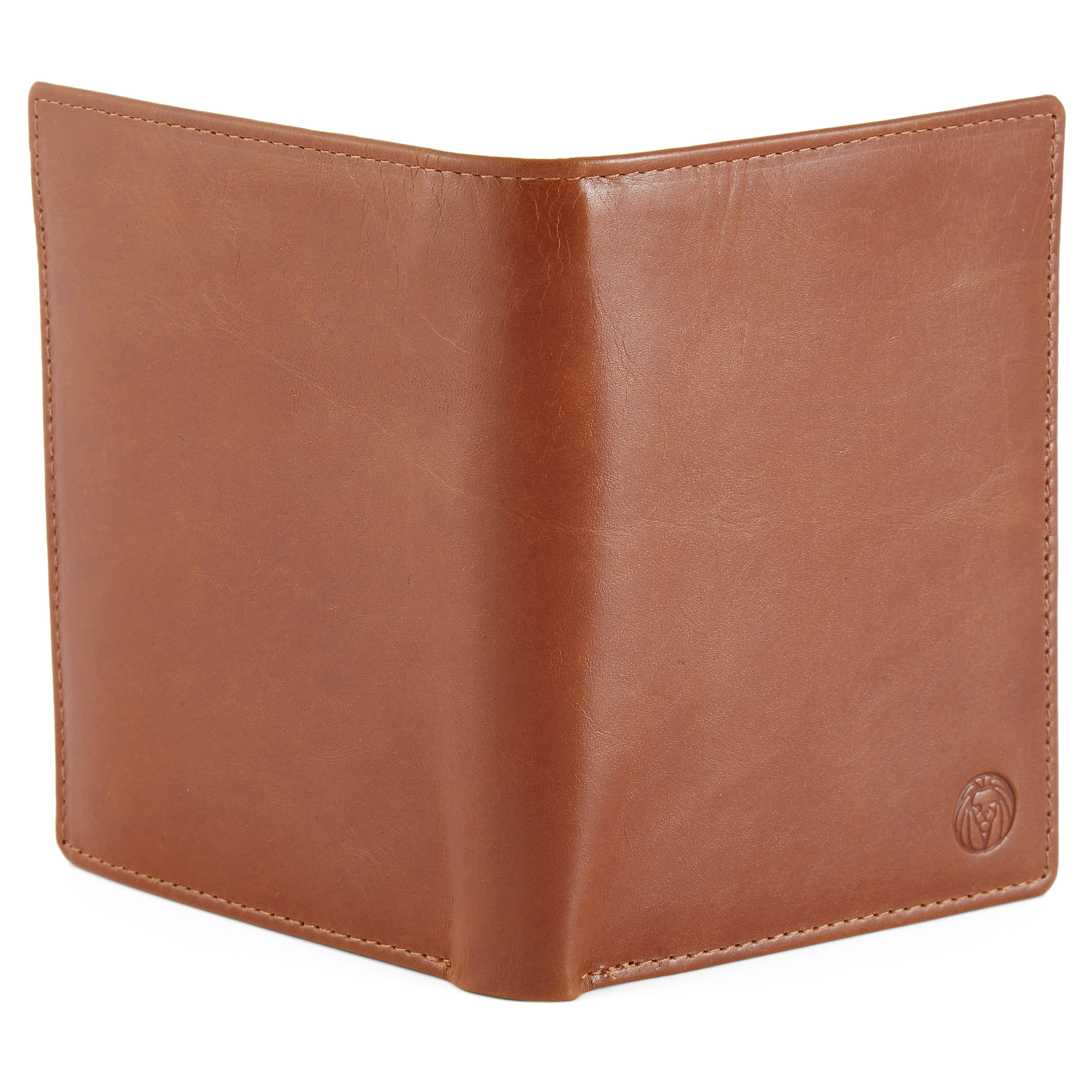 Grand portefeuille en cuir marron clair Jasper - 7