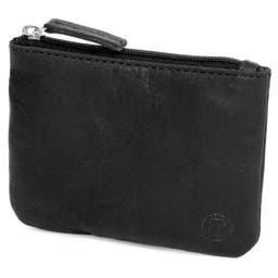 Montreal | Sporty Black RFID Leather Pouch