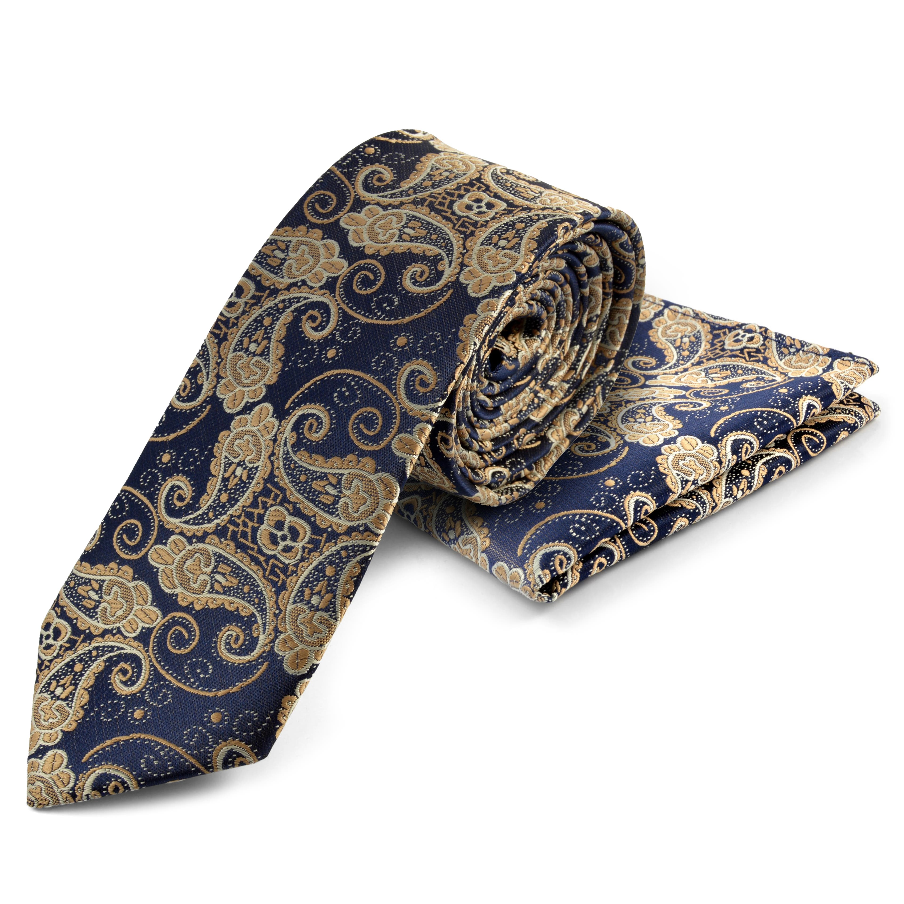 Paisley nyakkendő és díszzsebkendő