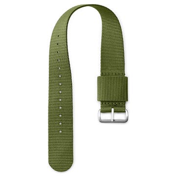 Ryka | 20 mm nylonový řemínek k hodinkám v armádní zelené barvě