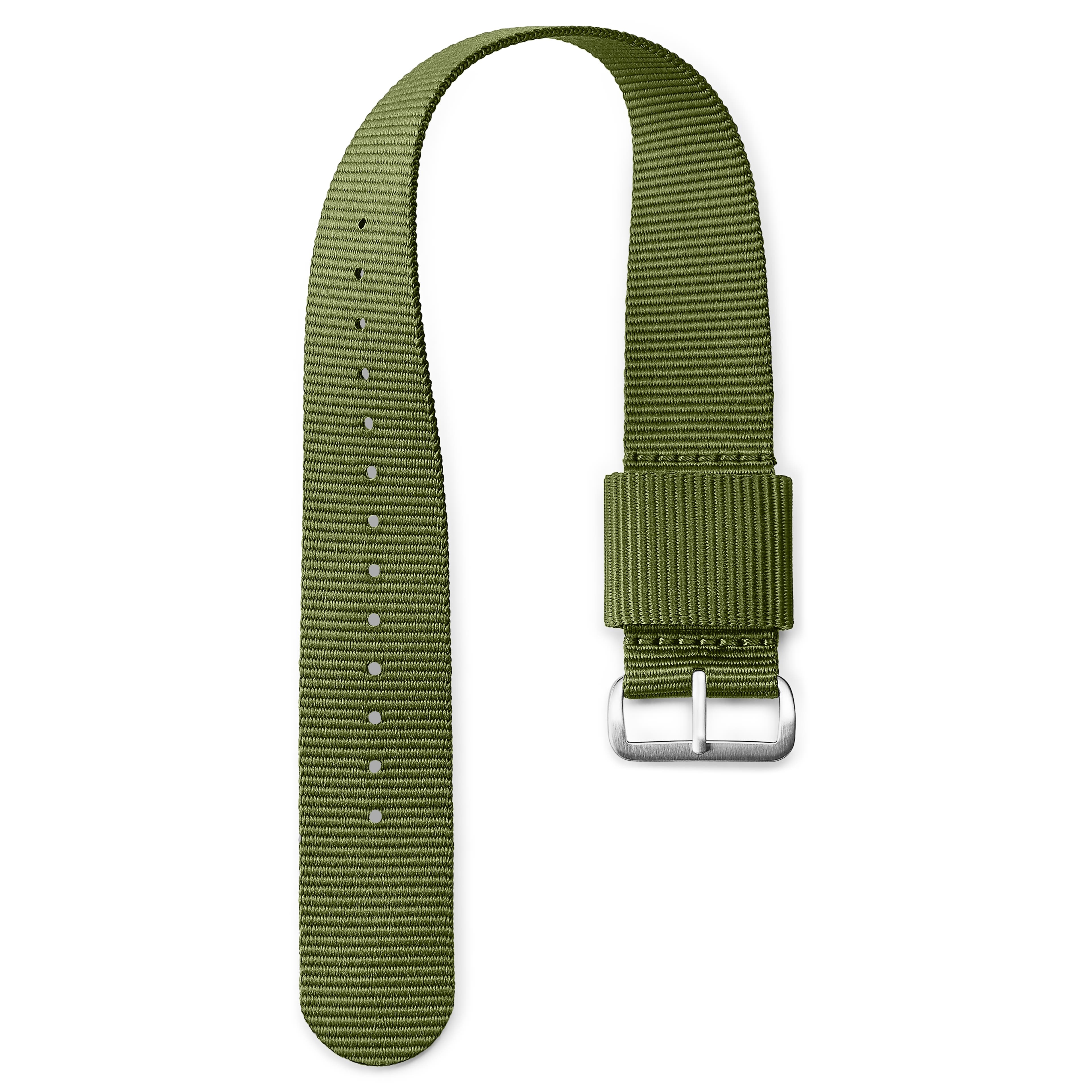 Ryka | Cinturino in nylon verde militare da 20 mm