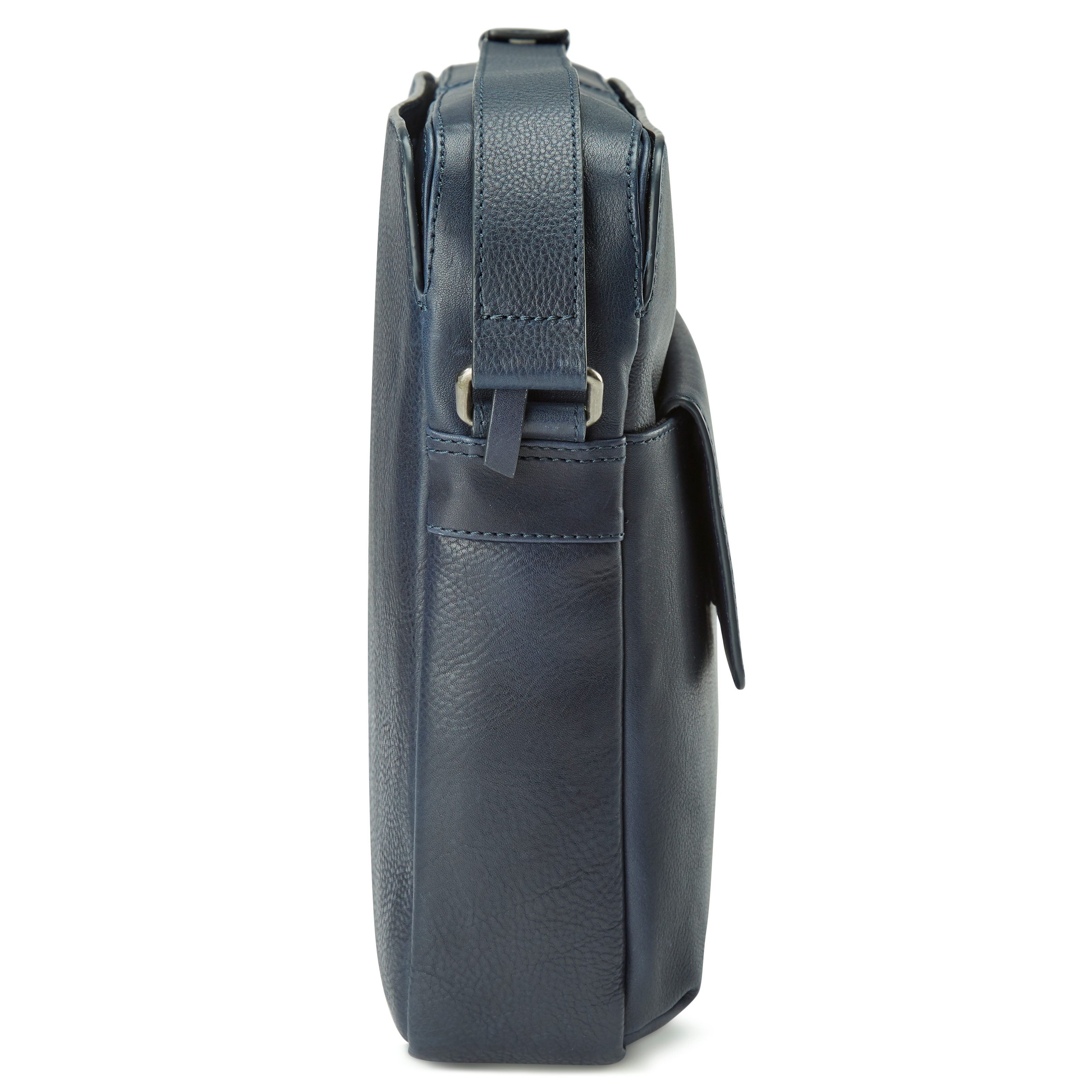 Lavi Navy Leather Messenger Bag  - 5