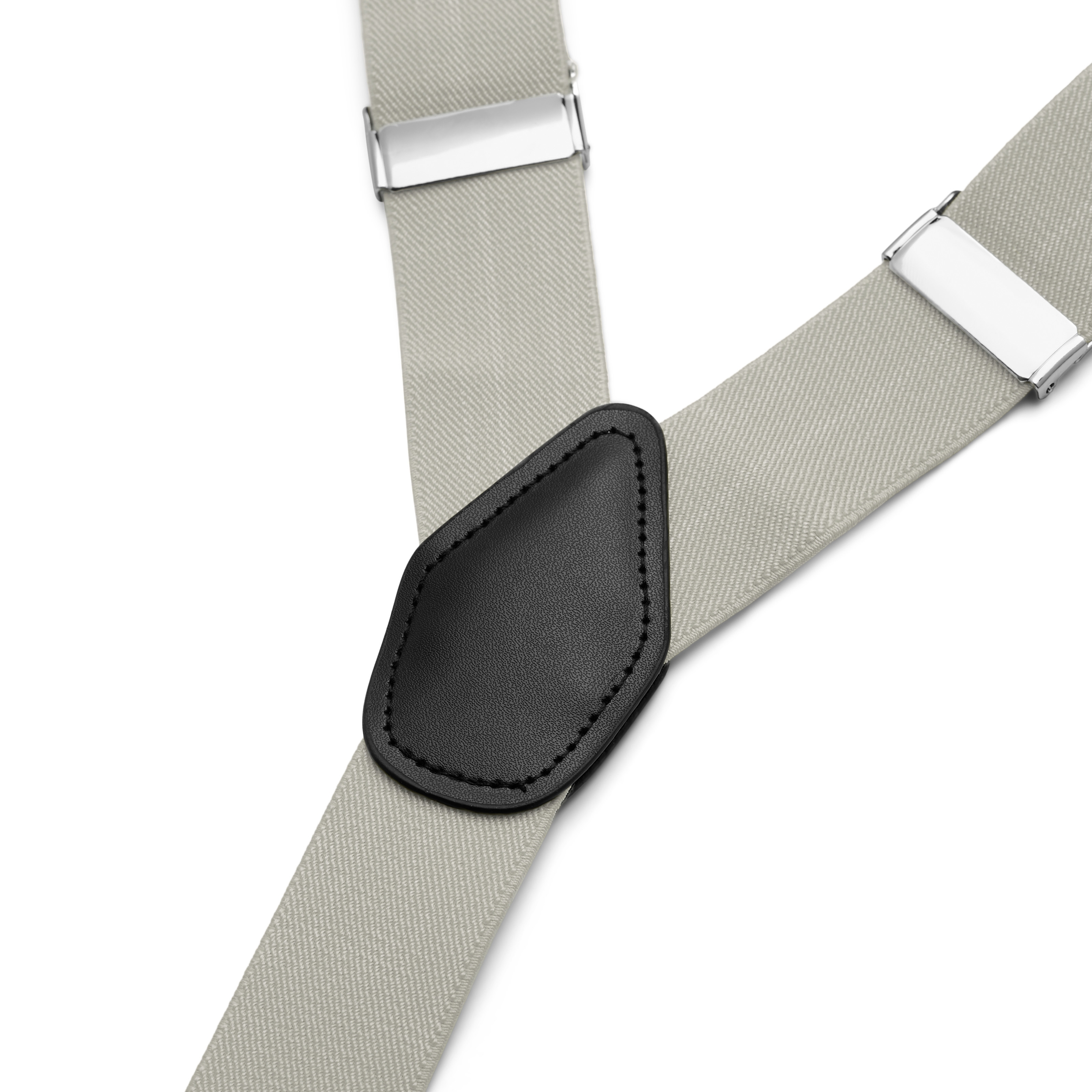 Bretelles larges à pinces gris clair - 2