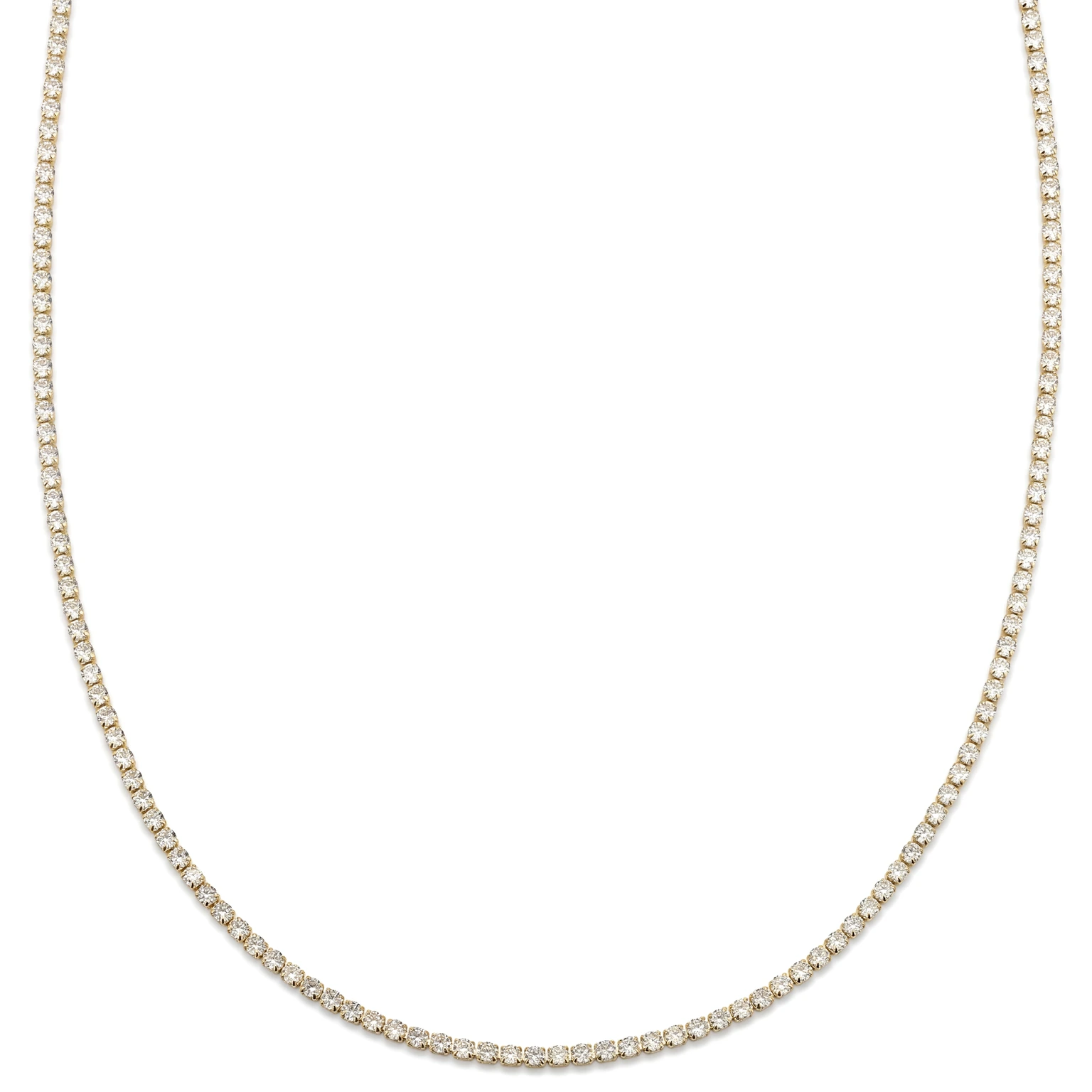 Dazzle | 3 mm 14K επιχρυσωμένο κολιέ τένις με κρυστάλλινη ζιρκόνια Dazzle | 3 mm 14K επιχρυσωμένο κολιέ τένις με κρυστάλλινη ζιρκόνια