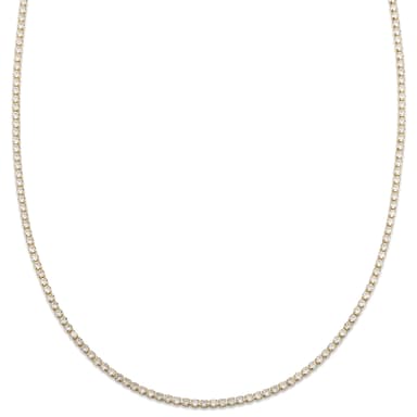 Dazzle | 3mm 14k pozlacený tenisový náhrdelník s čirými zirkoniemi Dazzle | 3mm 14k pozlacený tenisový náhrdelník s čirými zirkoniemi