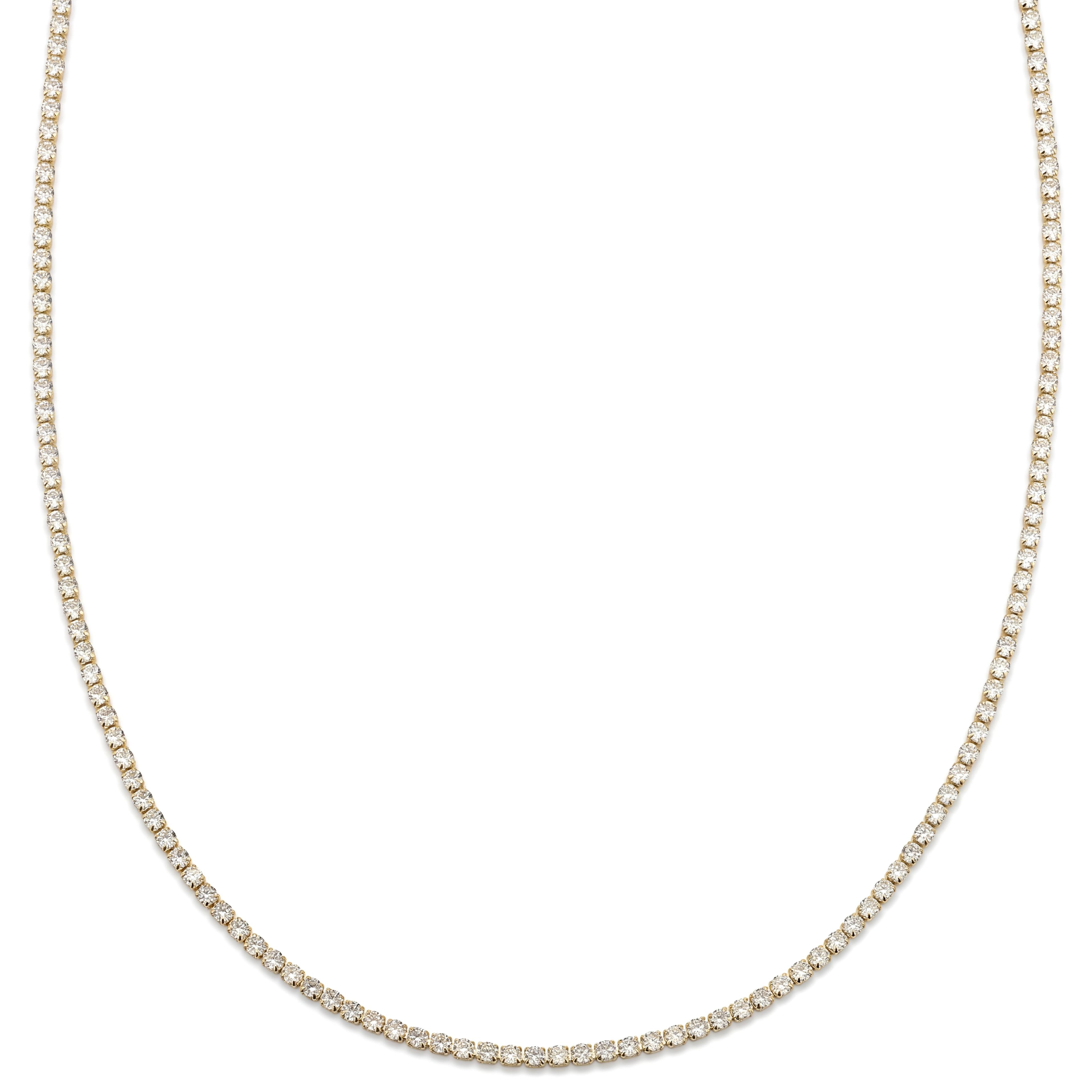 Dazzle | 3mm 14K pozlátený tenisový náhrdelník so syntetickým zirkónom Dazzle | 3mm 14K pozlátený tenisový náhrdelník so syntetickým zirkónom