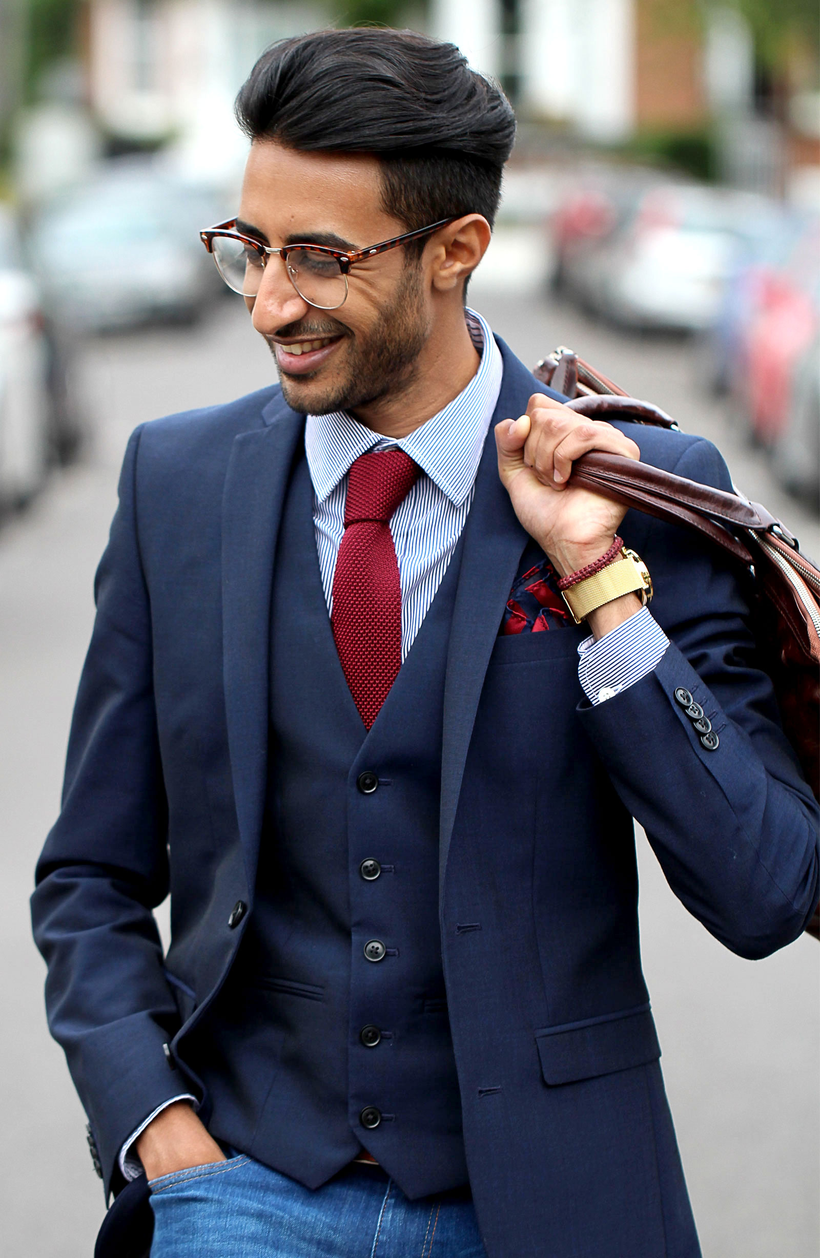 Bracciale James 925 bordeaux - 6