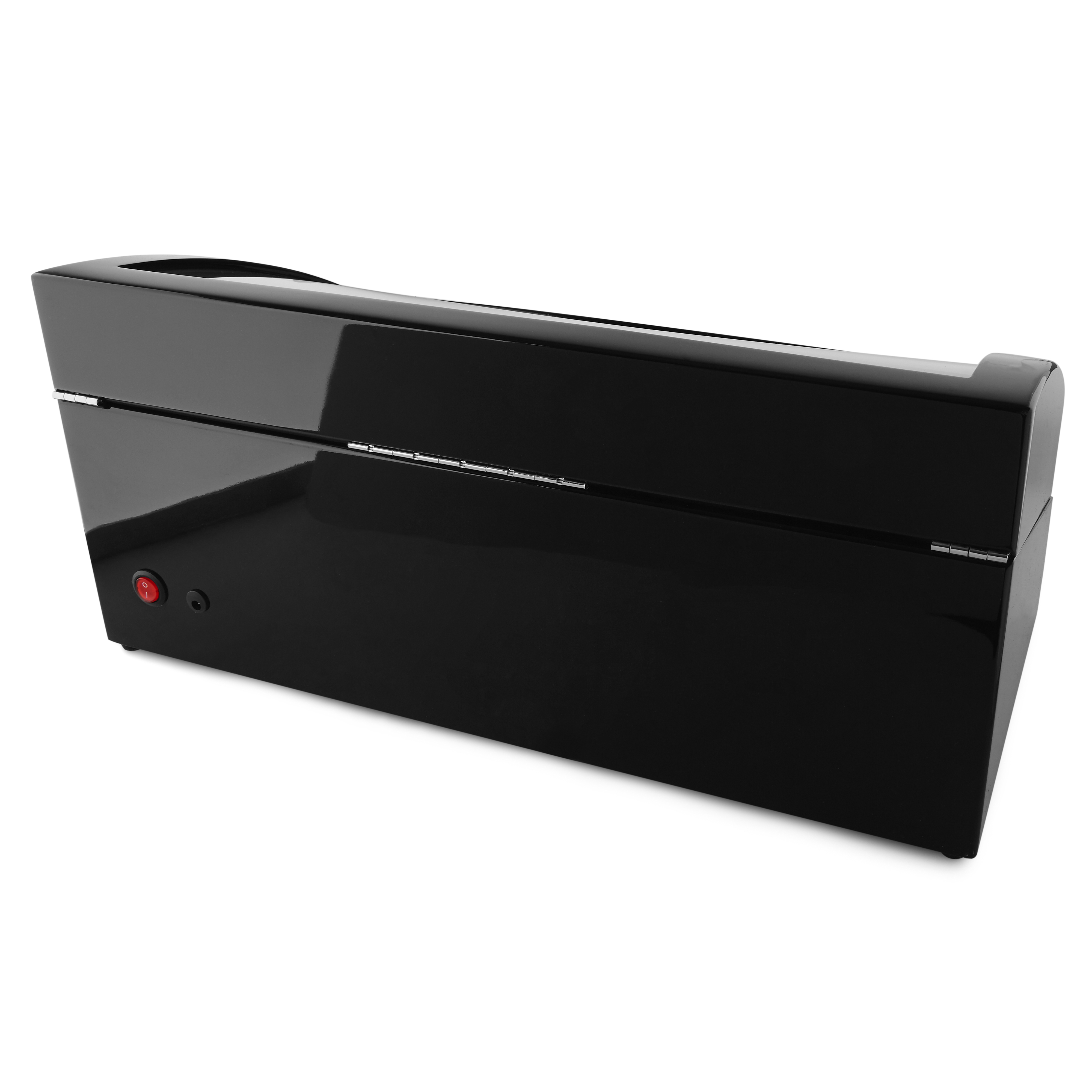 Afsluitbare Gepolijste Zwarte Rotary Horlogekast - 14 horloges - 3