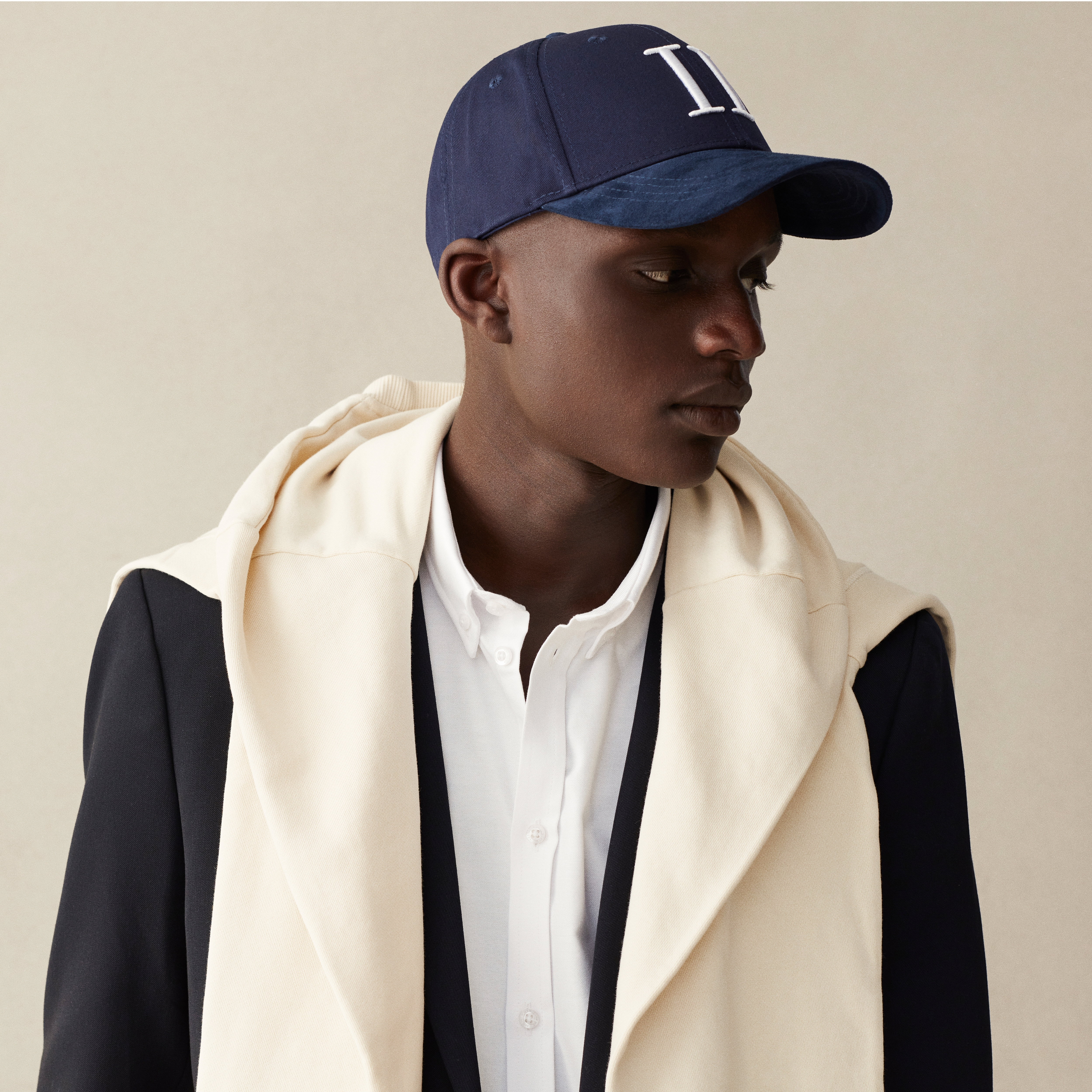 Les Deux | Casquette de baseball en daim bleu marine II - 2