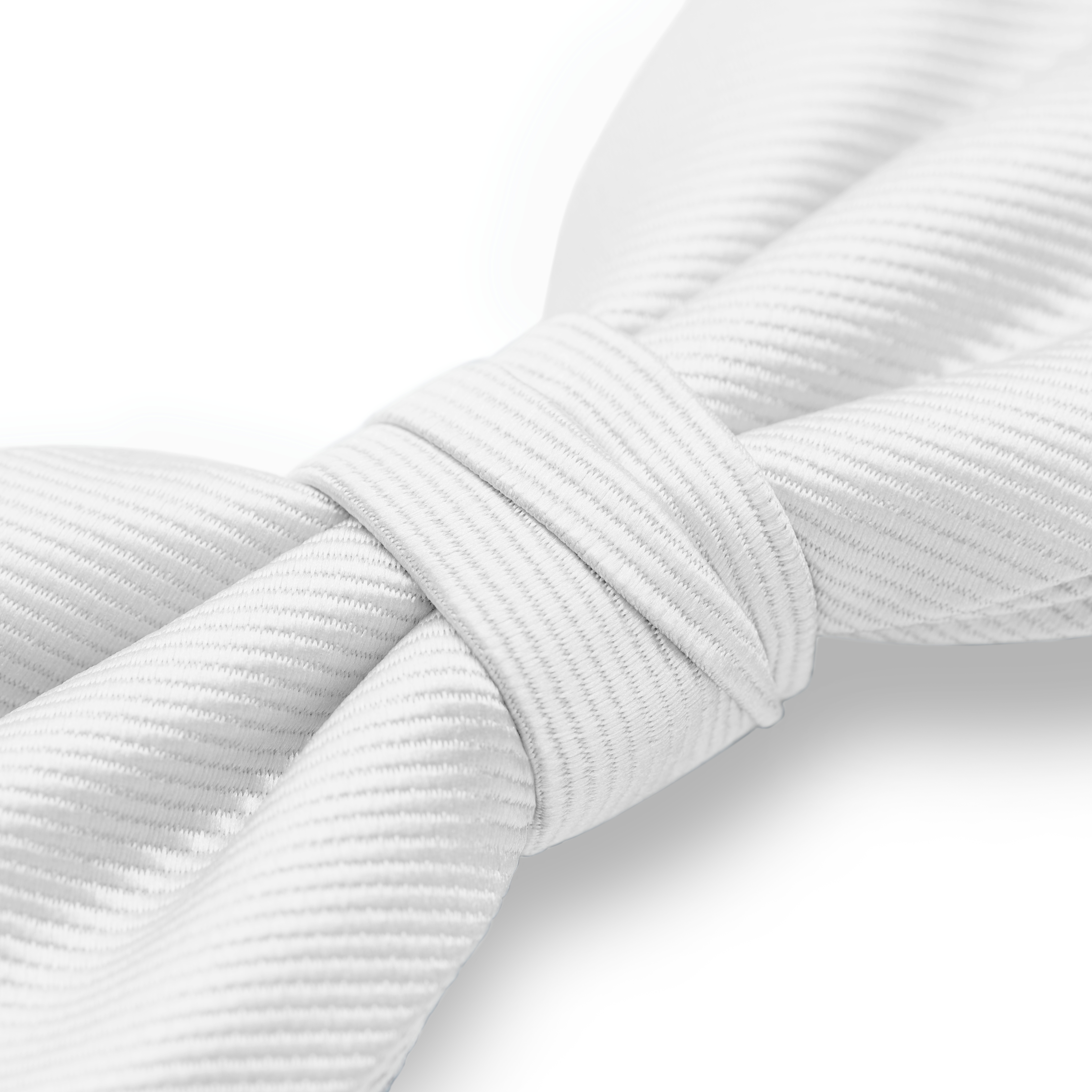 Nœud papillon pré-noué en tissu gros-grain blanc - 4