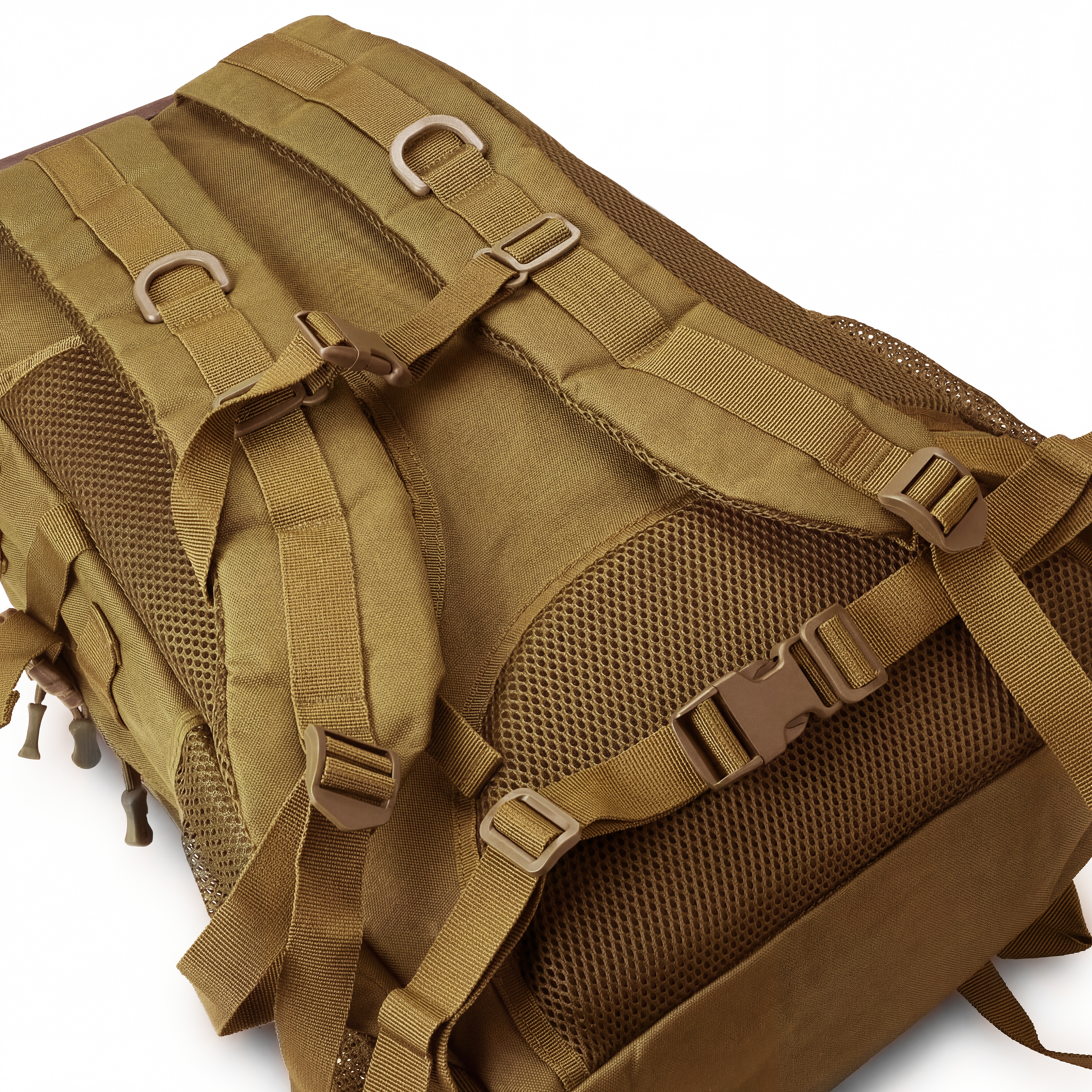 Expedition | Tan farbener taktischer Rucksack mit 35 L Volumen und mehreren Fächern sowie Patch-Fläche - 4