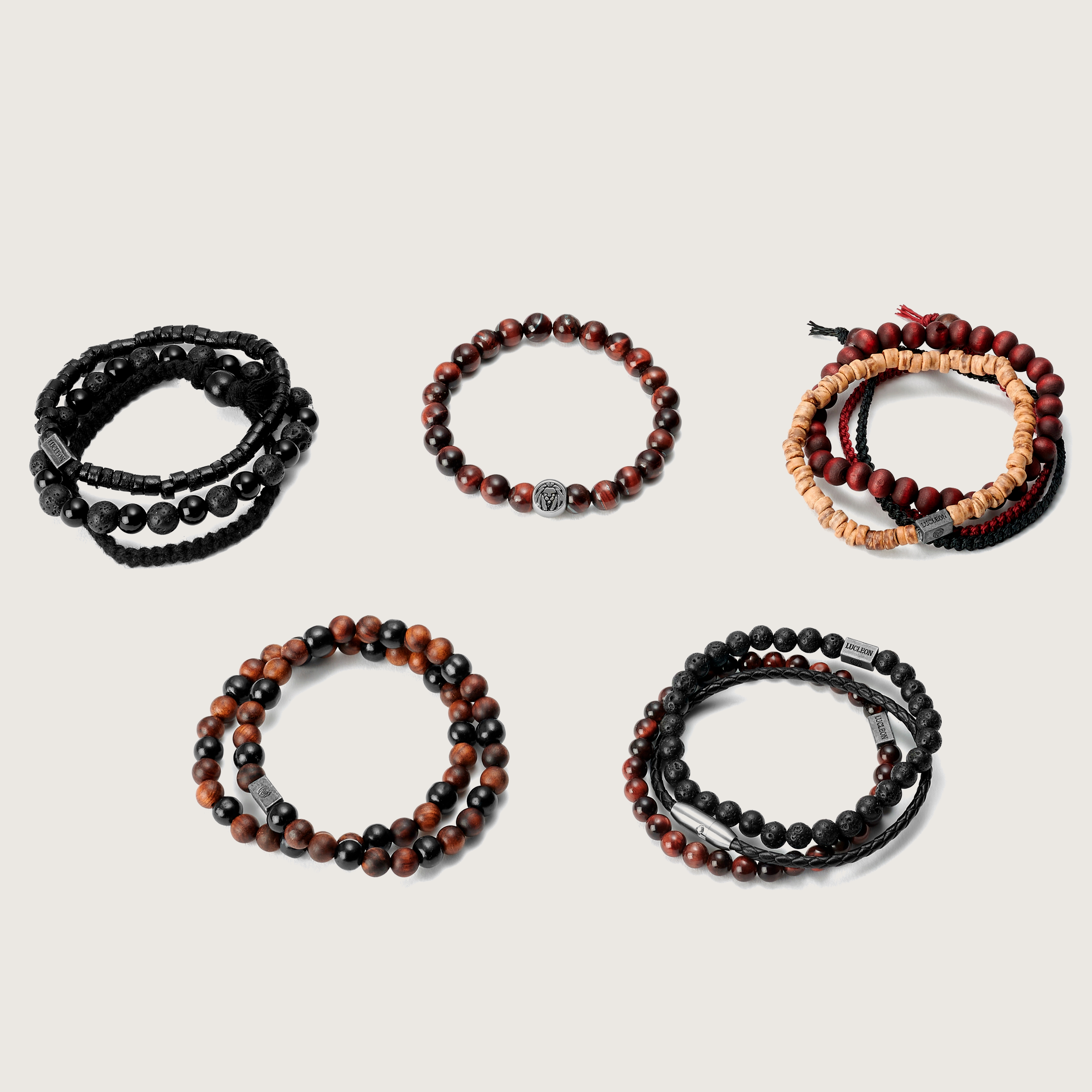 ブレスレット Semi Precious Beads Bracelet #7930 Nourishing Lynx - Gemstone Bracelet Set