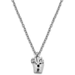 Jaygee | Silver-tone Stainless Steel Fries Necklace