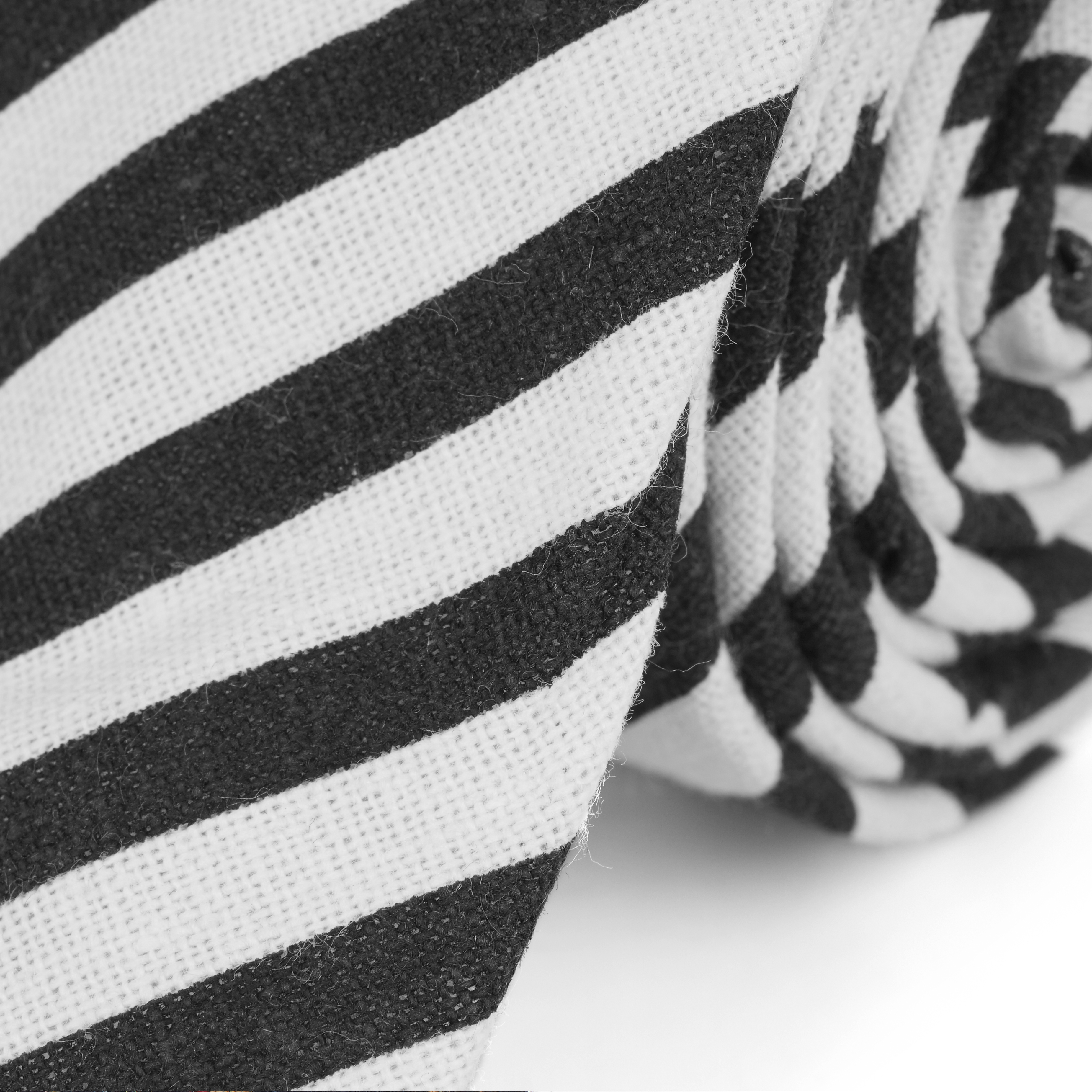 Black & White Striped Tie - 2
