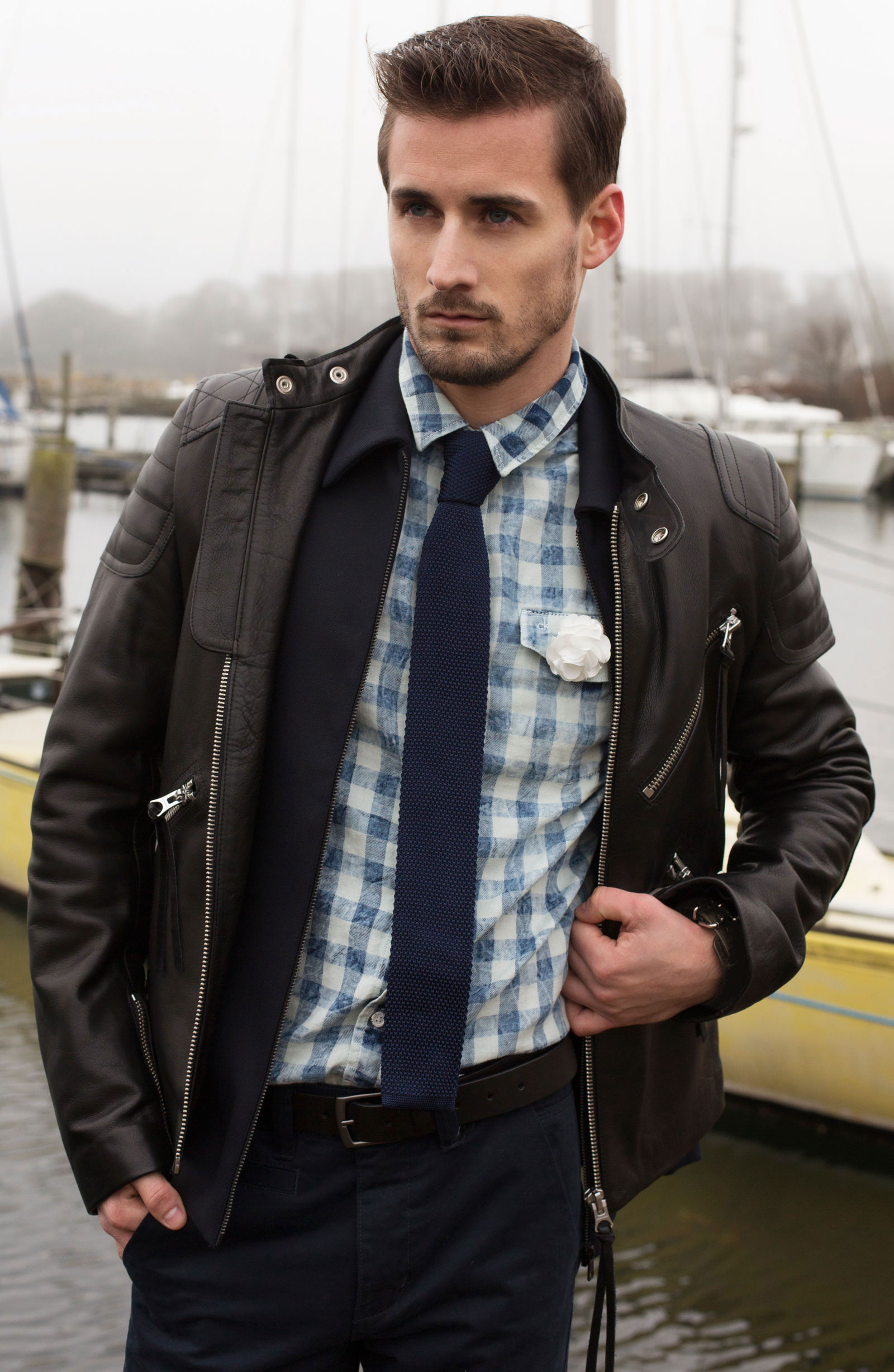 Brown Raw Double Detail Bracelet - 5