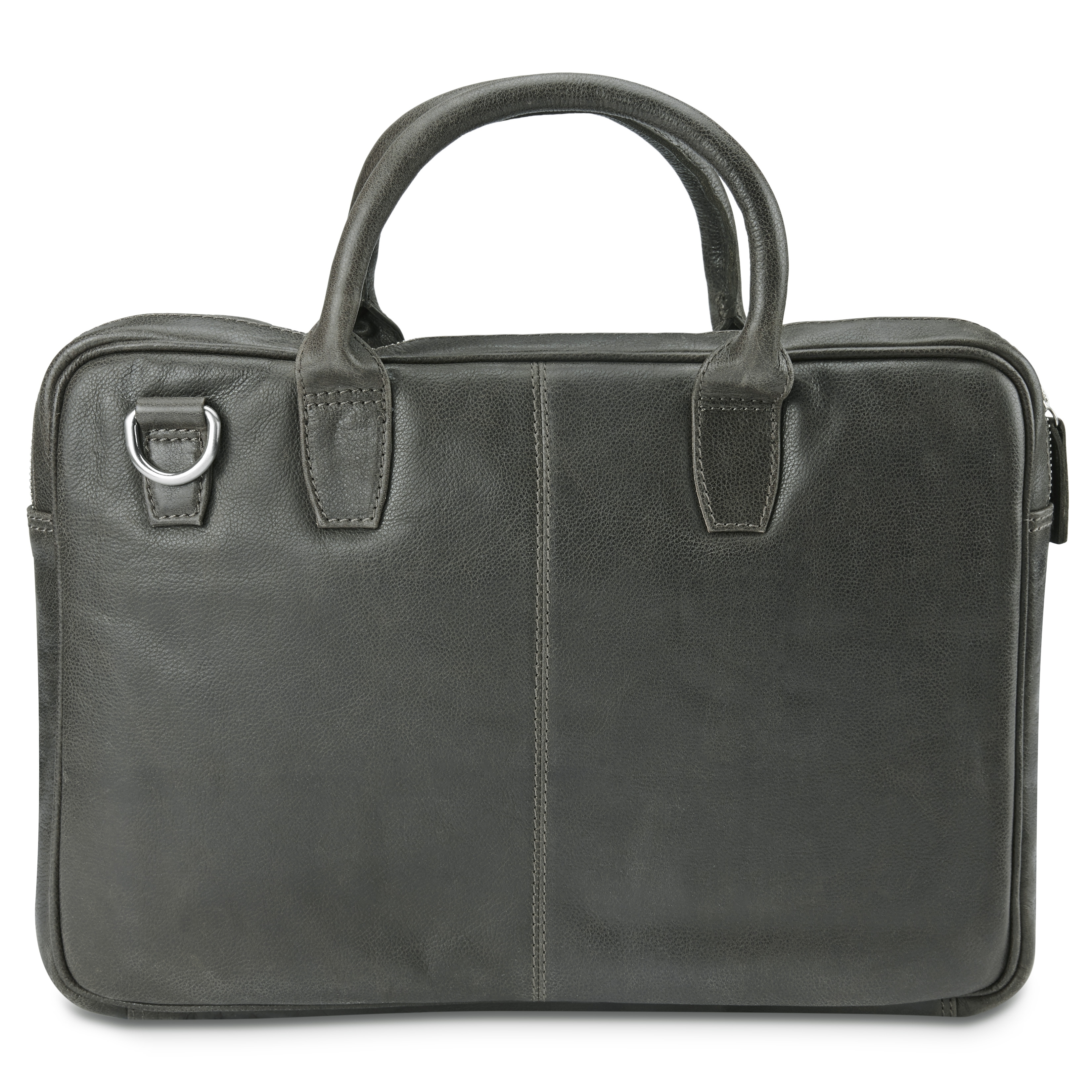 Licio Dunne 13 " Executive Bruingrijze Lederen Tas - 3