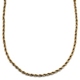 Colier Collin Amager cu lanț tip frânghie auriu de 6 mm