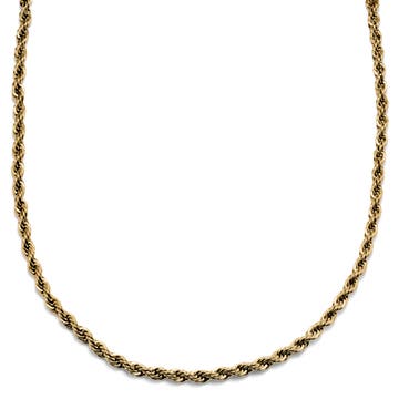 Amager | 6 mm Gold-Tone Rope Chain Necklace