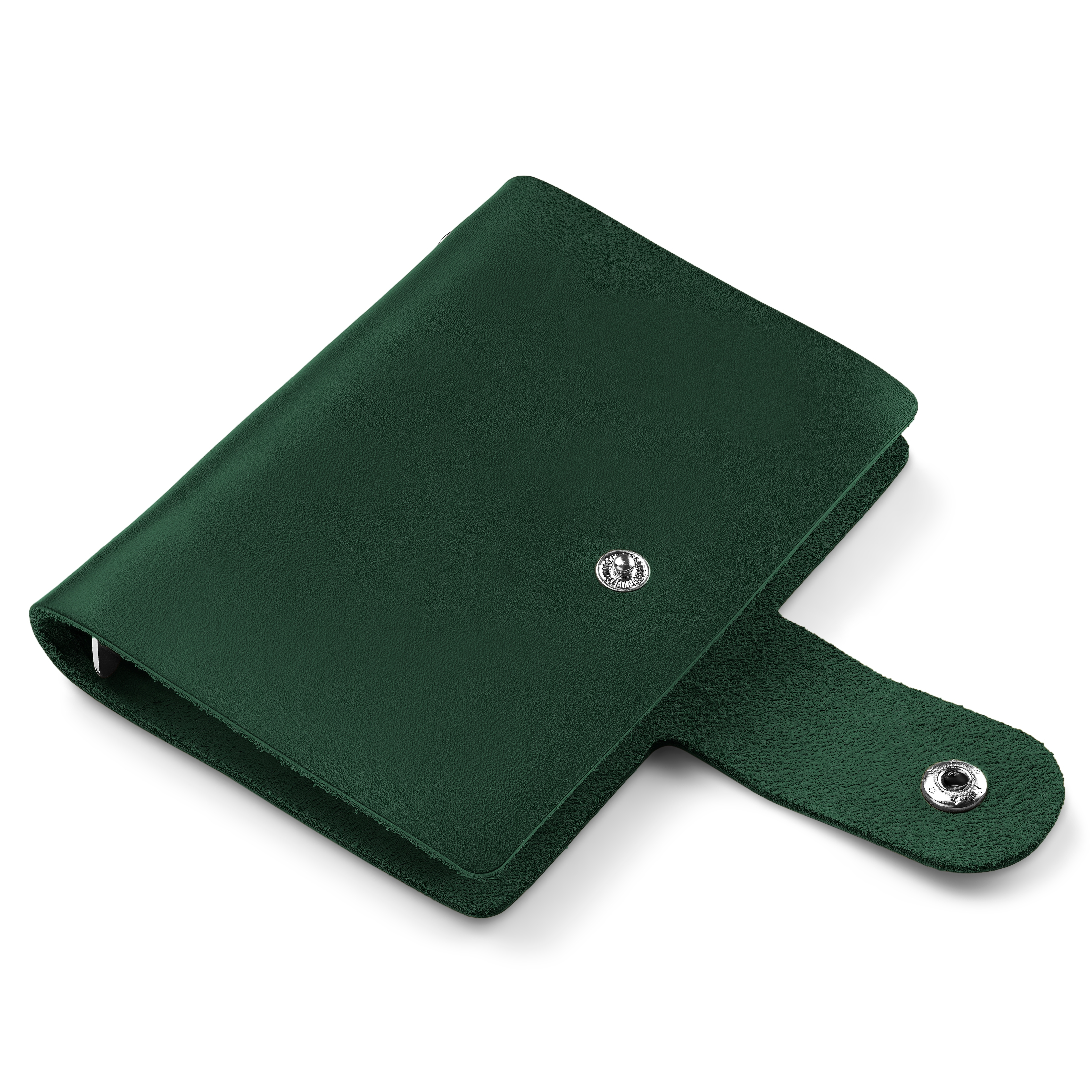 Jegyzetfüzet | Zöld bőr | Gombos csattal - 3