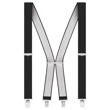 Solide schwarze Clip-On Hosenträger Solide schwarze Clip-On Hosenträger