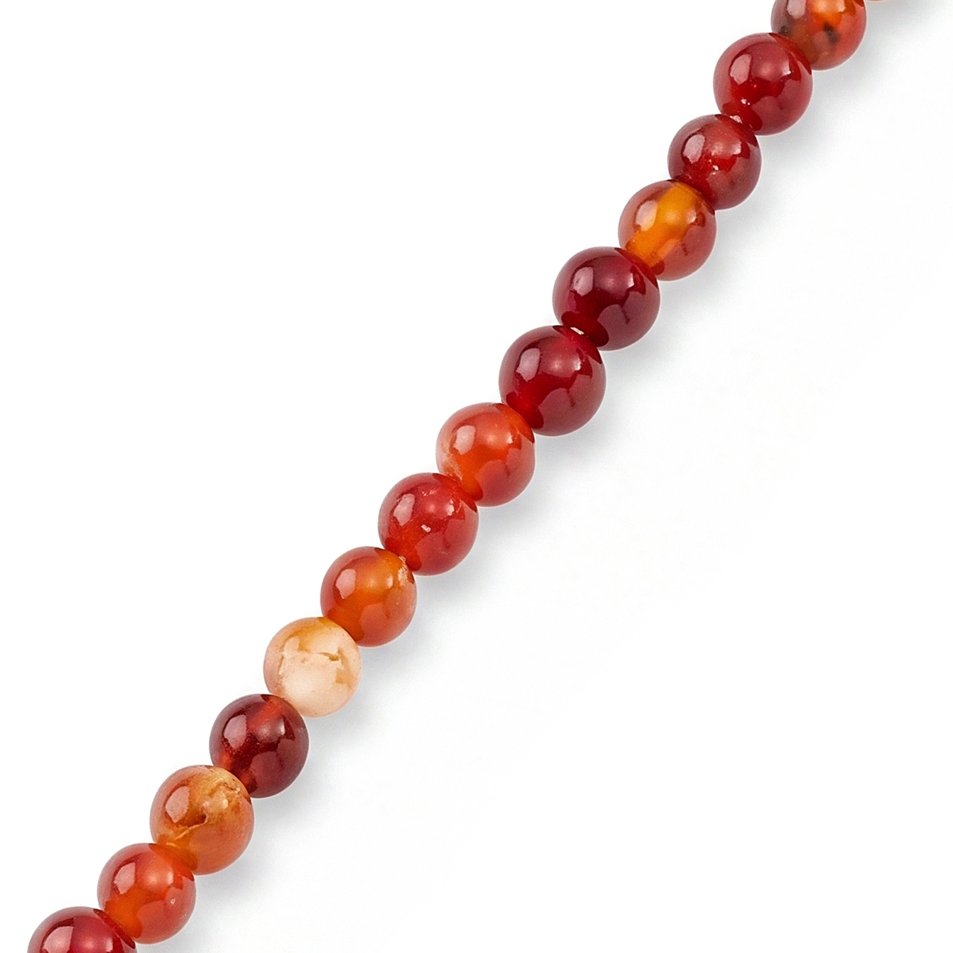 Mediterranean | Red Natural Stone Beaded Starfish Charm Necklace - 4