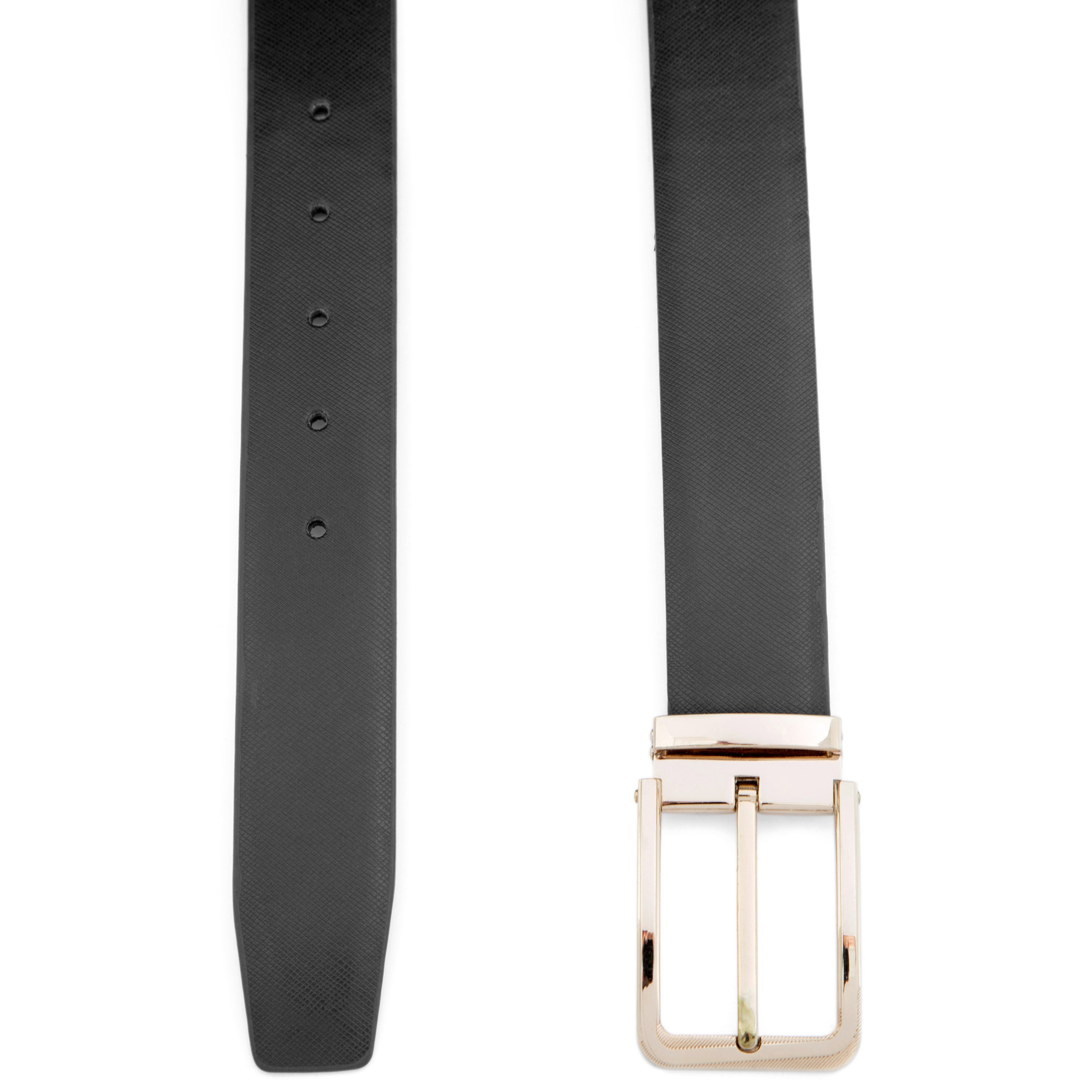 Klassischer Strukturierter V2 Ledergürtel - 2