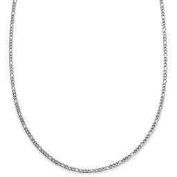 Argentia | 925s | 2 mm Rhodinierte Sterling Silber Figaro Kette Halskette