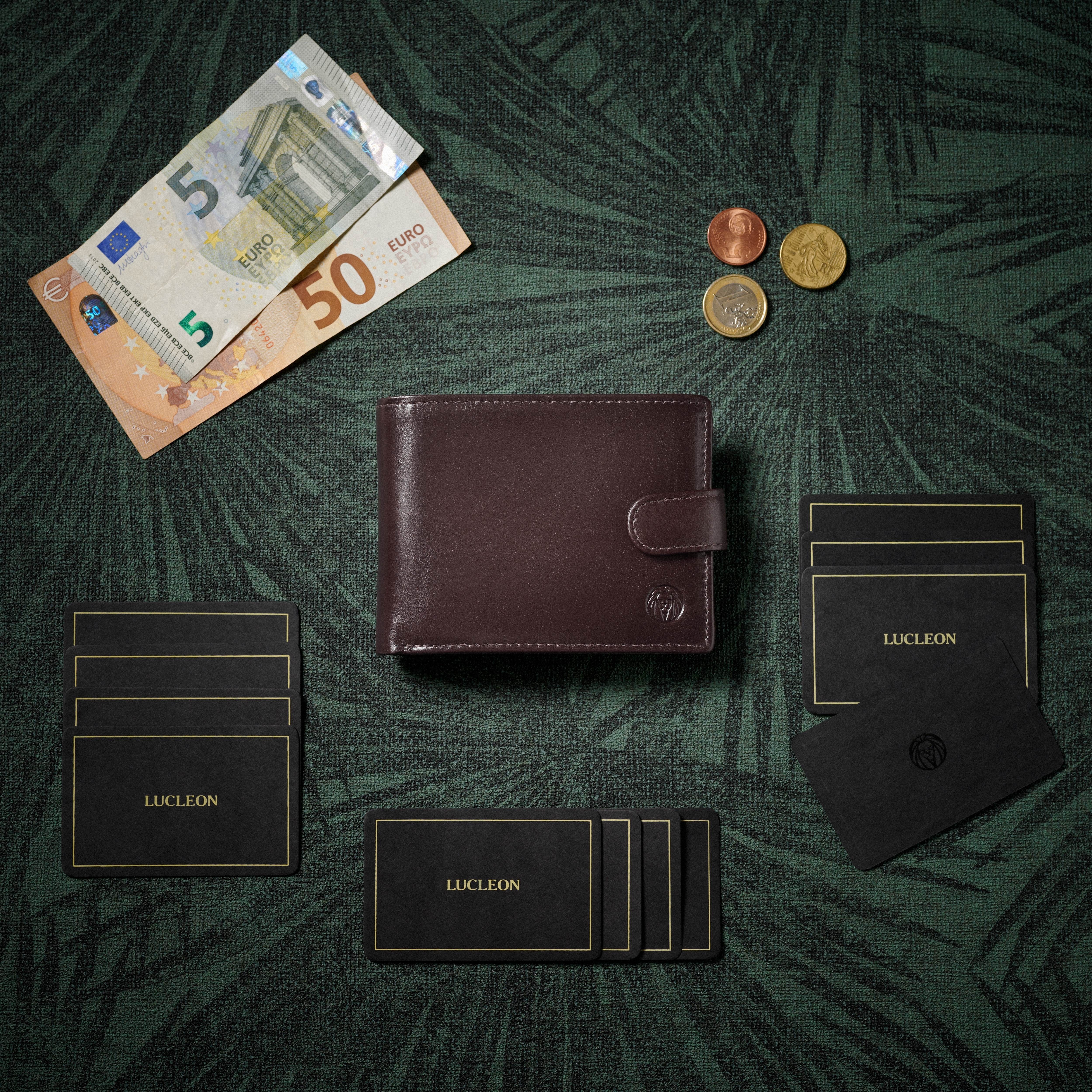 Тъмнокафяв практичен кожен портфейл Jasper - 5