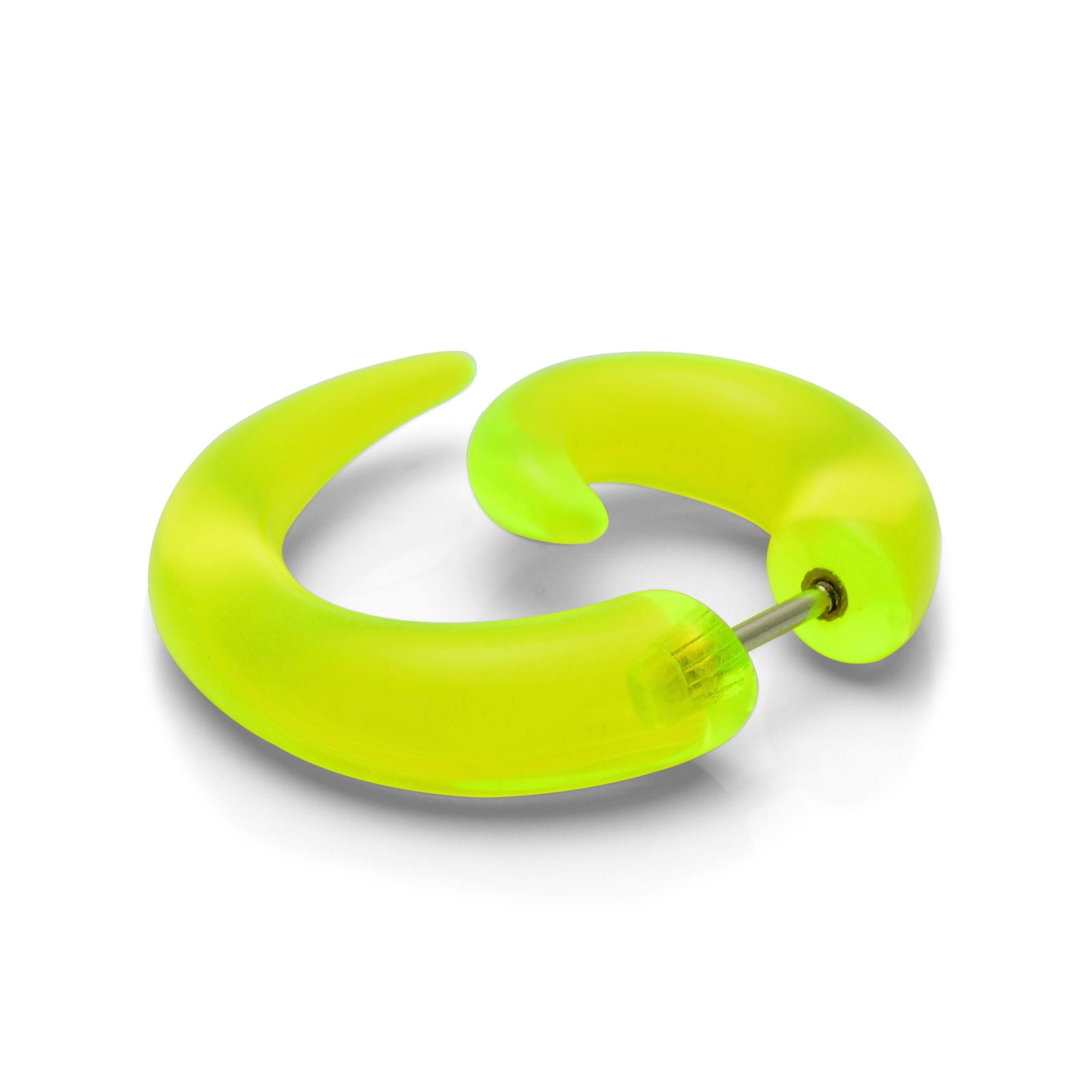 Neongrönt Fake Taper Örhänge - 2