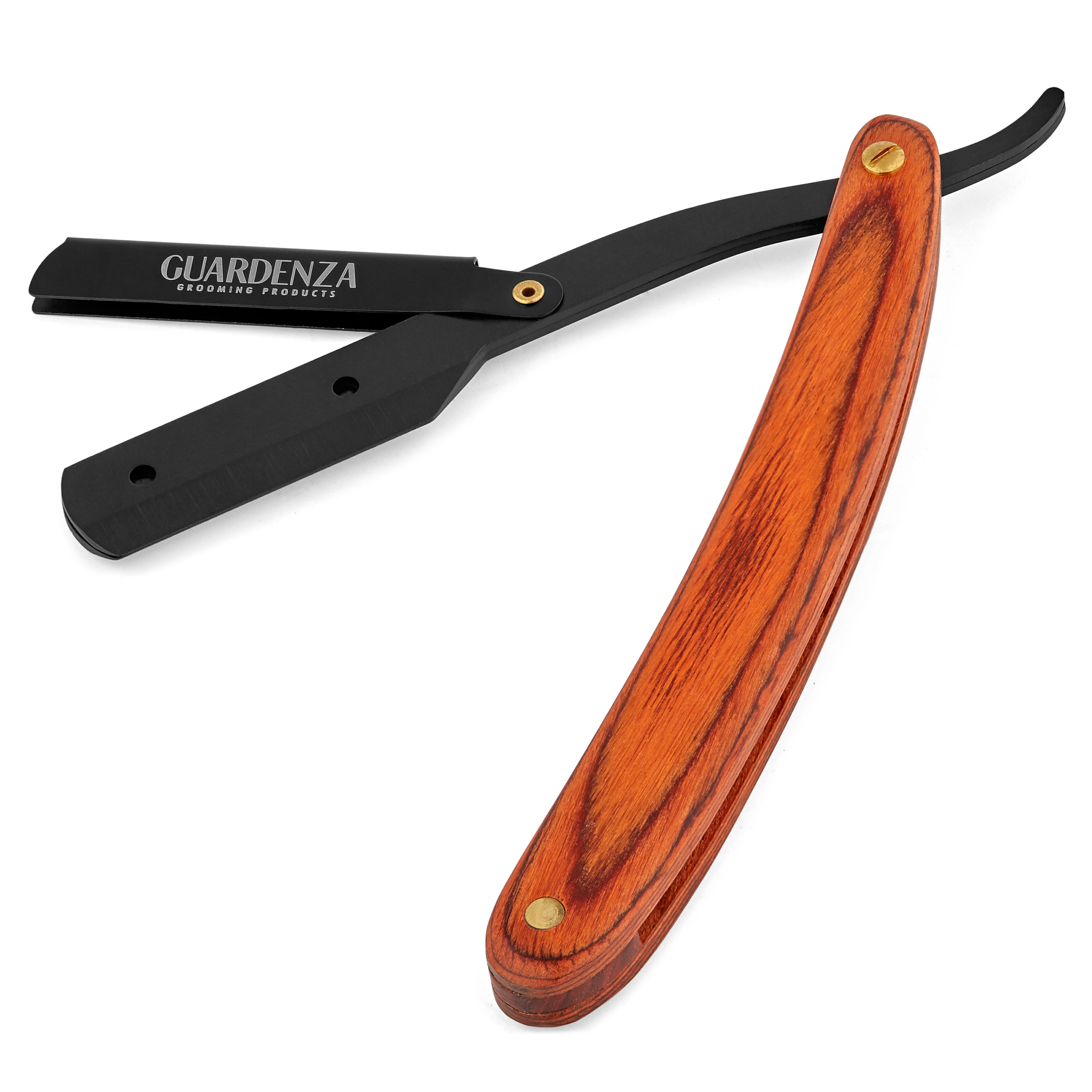 Guardenza rózsafa nyelű, cserélhető pengés egyenes borotva - 2