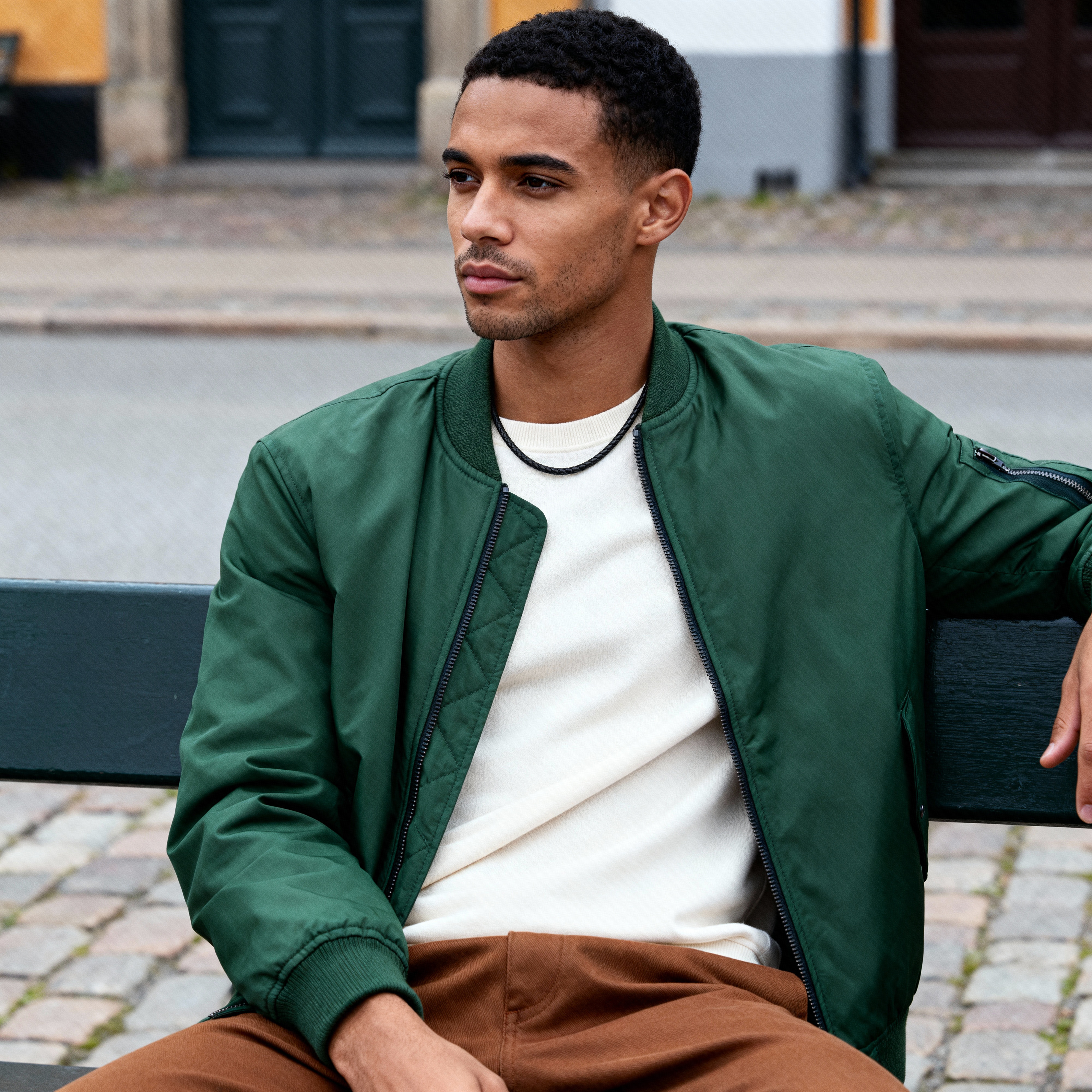 Tenvis | 5 mm Black Leather Necklace - 2