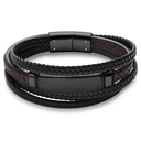Sort og Rødt ID-armbånd av Rustfritt Stål Sort og Rødt ID-armbånd av Rustfritt Stål