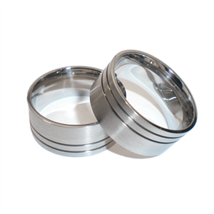 Two Lined Steel - Ring - Størrelse 62 1/4 - 1