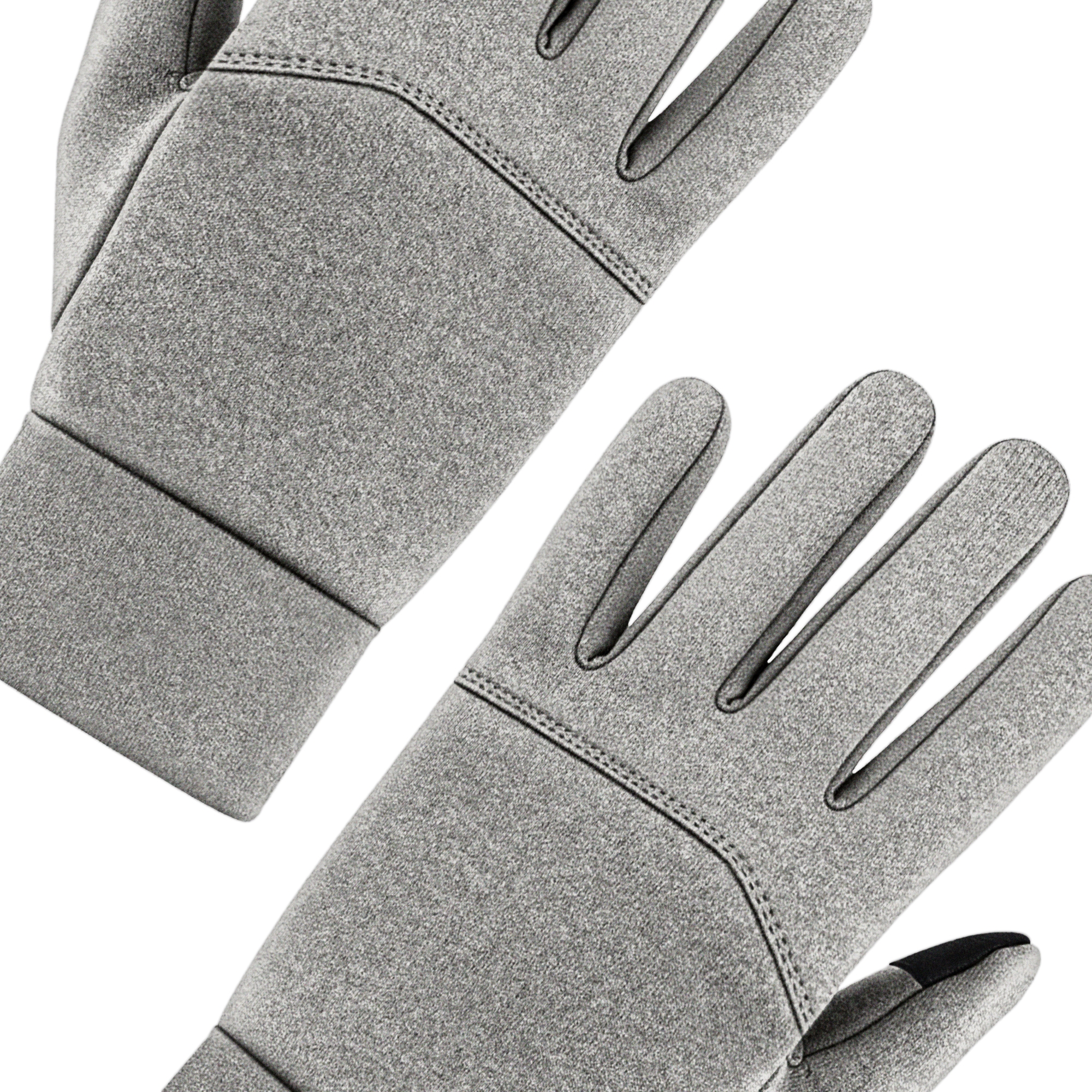 Guantes deportivos con agarre antideslizante y compatibles con pantalla táctil gris claro - 3