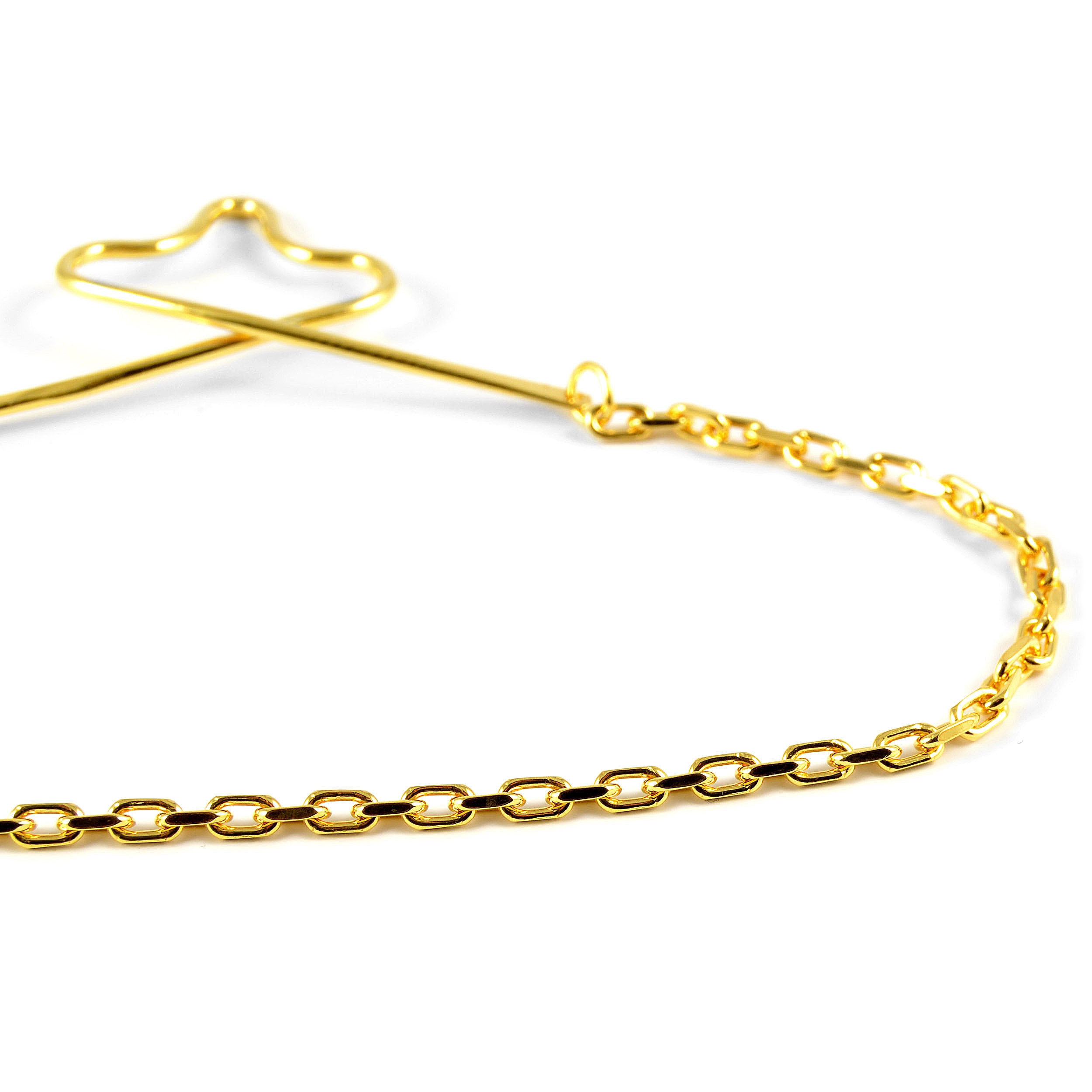 Vergoldete 925er Anker Krawattenkette - 2