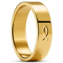 Unity | 6 mm Goldfarbener Ichthus-Ring Unity | 6 mm Goldfarbener Ichthus-Ring
