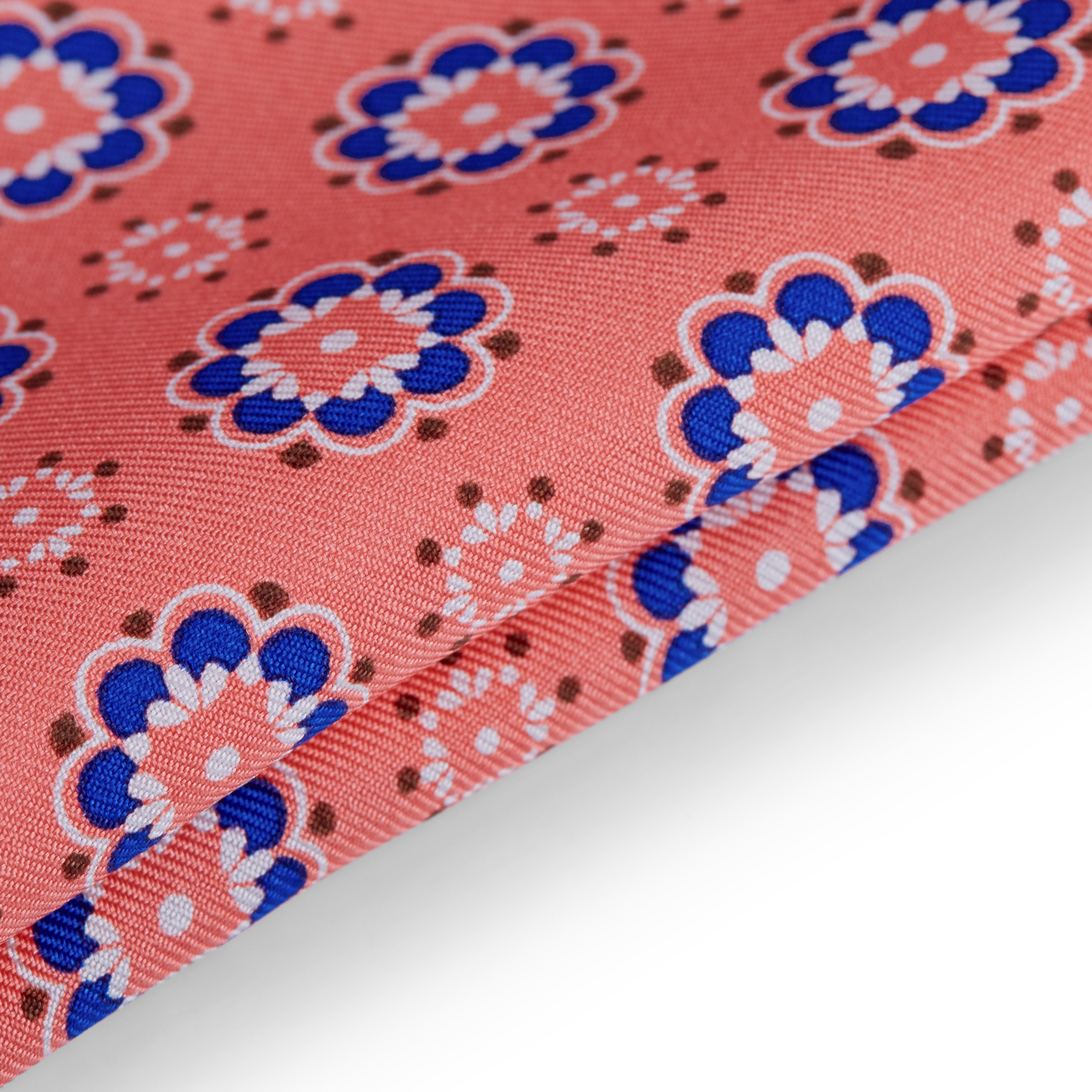 Blommig Korallfärgad Bröstnäsduk - 2