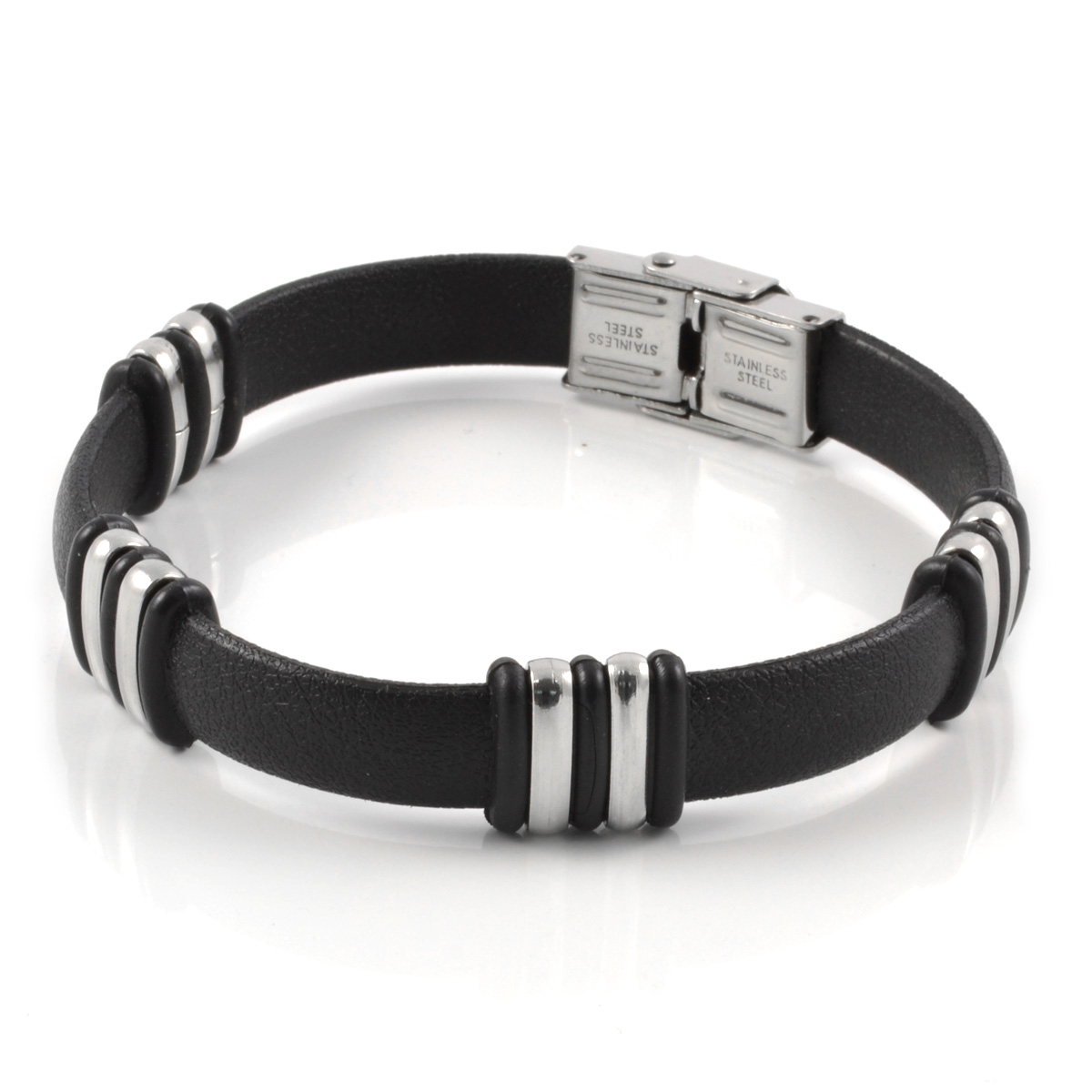 Gummi Stål Casual Armbånd - 2