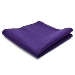 Raw Handmade Purple Wool Pocket Square