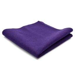 Purple Handmade Wool Pocket Square