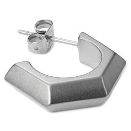 Jax  | Silver-Tone Stainless Steel Hook Stud Earring