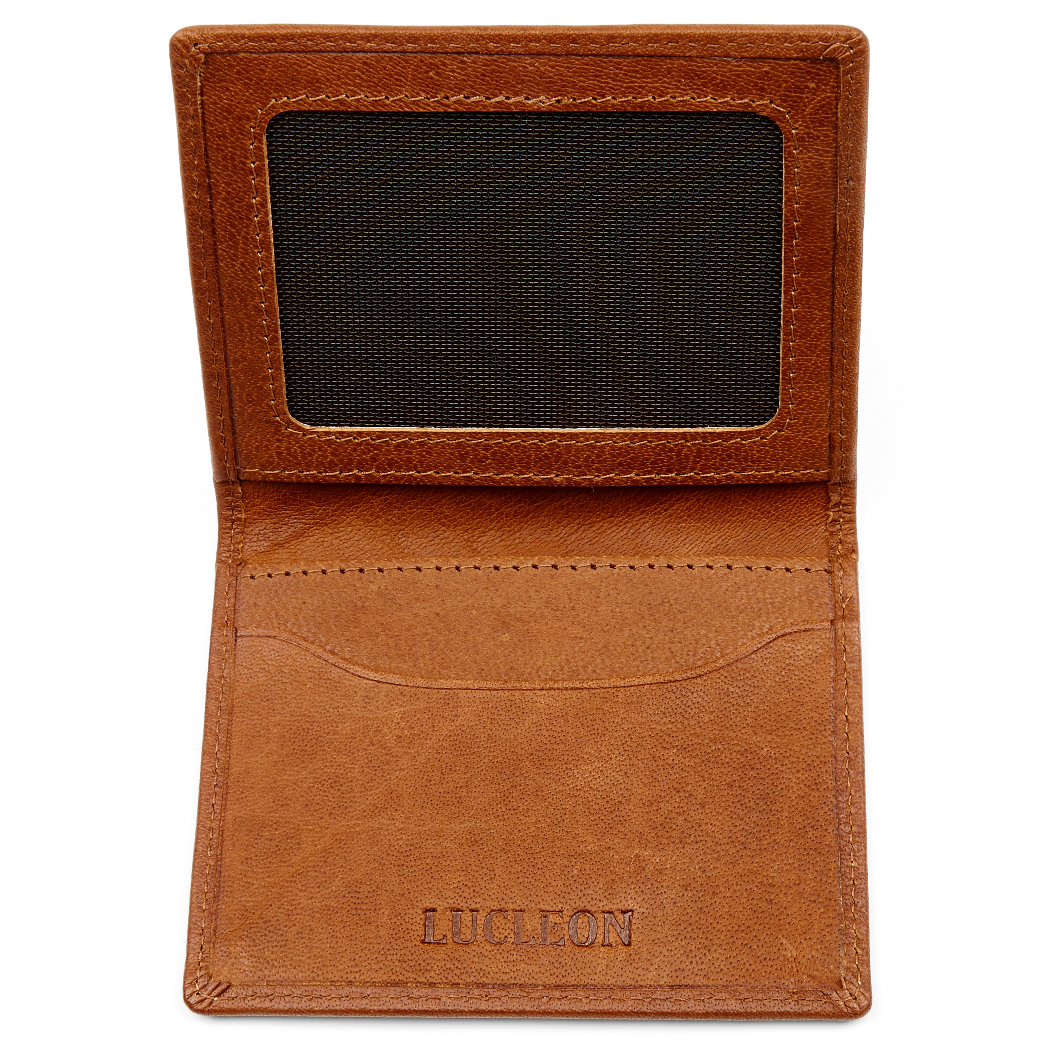 Tarjetero de cuero canela Oxford  - 4