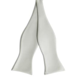 Light Grey Self-Tie Grosgrain Bow Tie