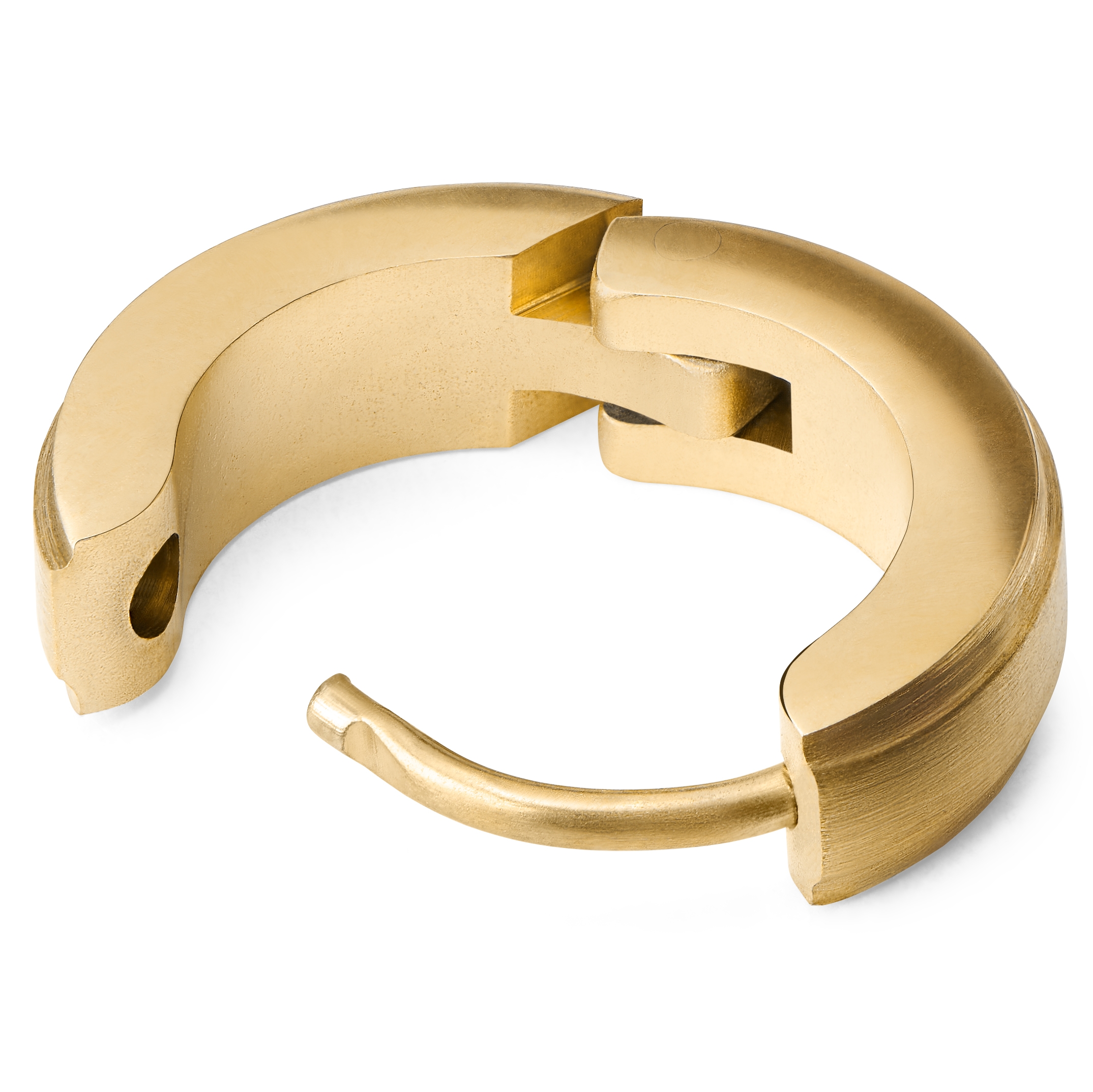 Gold-Tone Stainless Steel Hoop Earring | In stock! | Lucleon